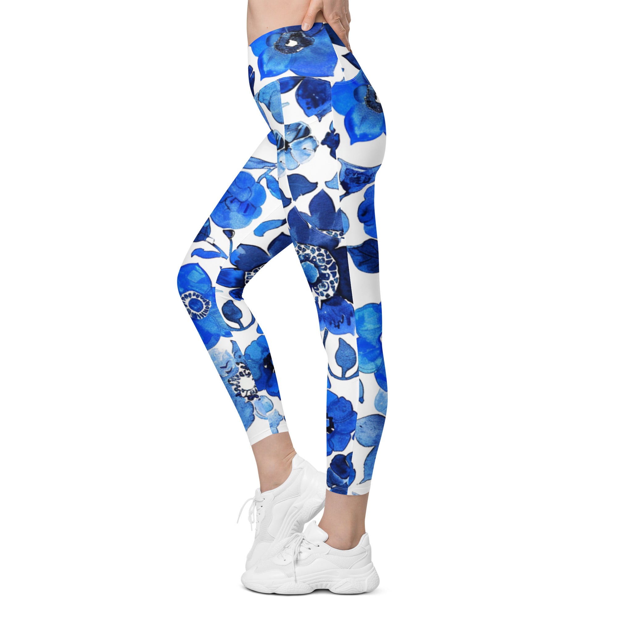 Crossover leggings with pockets