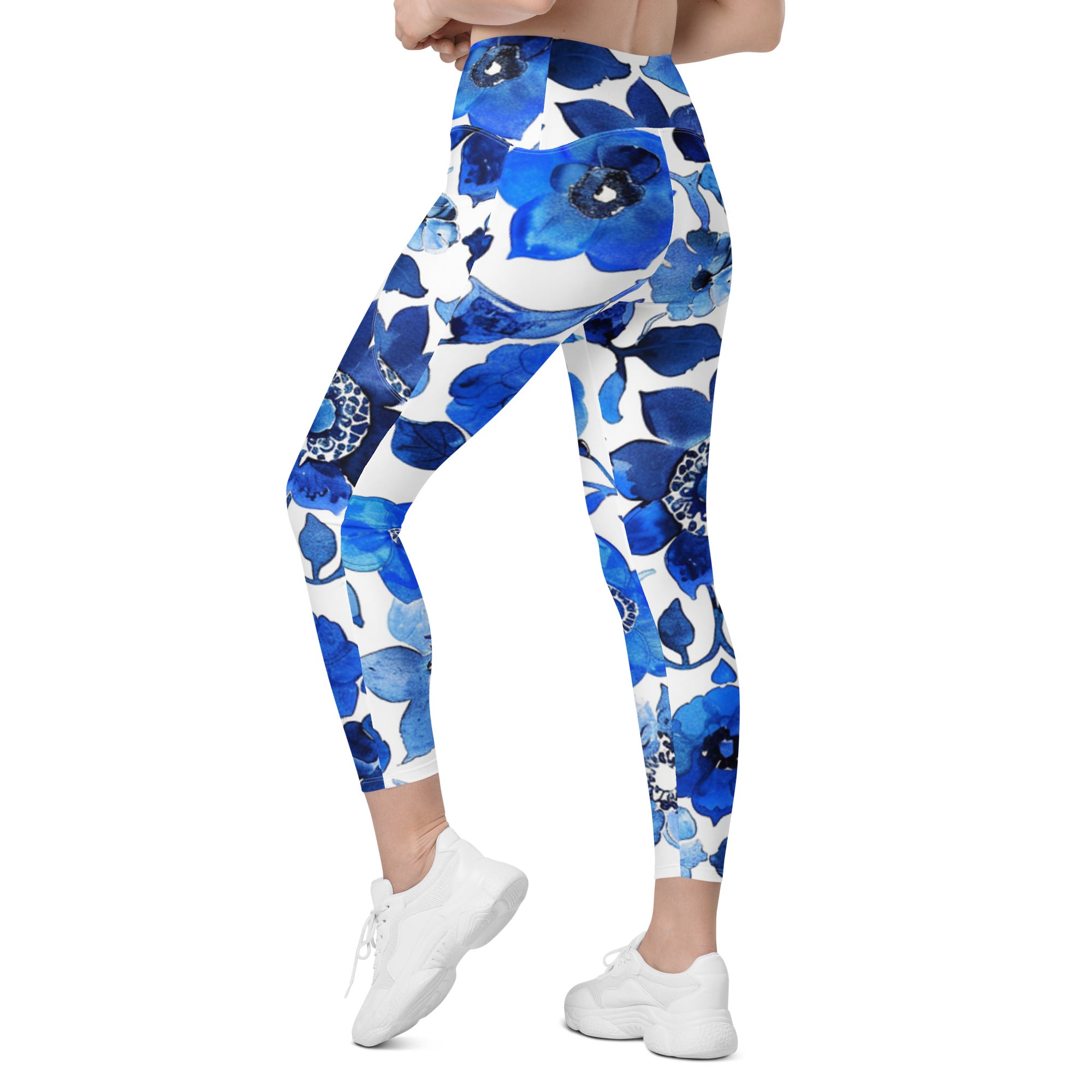 Crossover leggings with pockets
