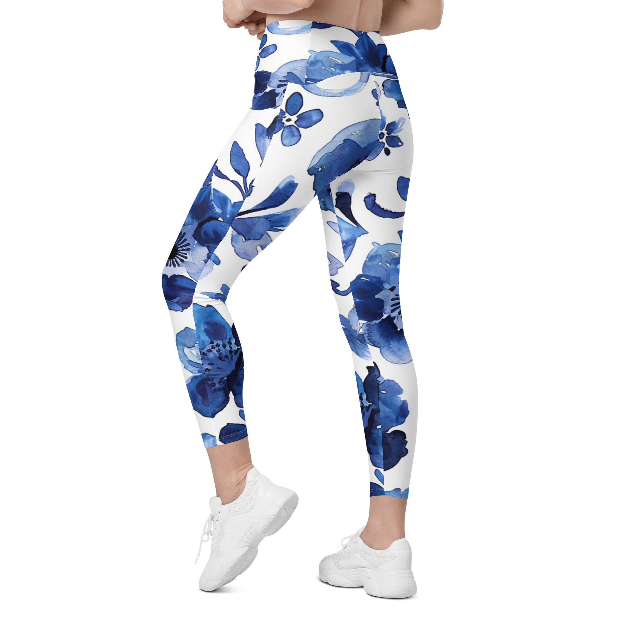 Crossover leggings with pockets