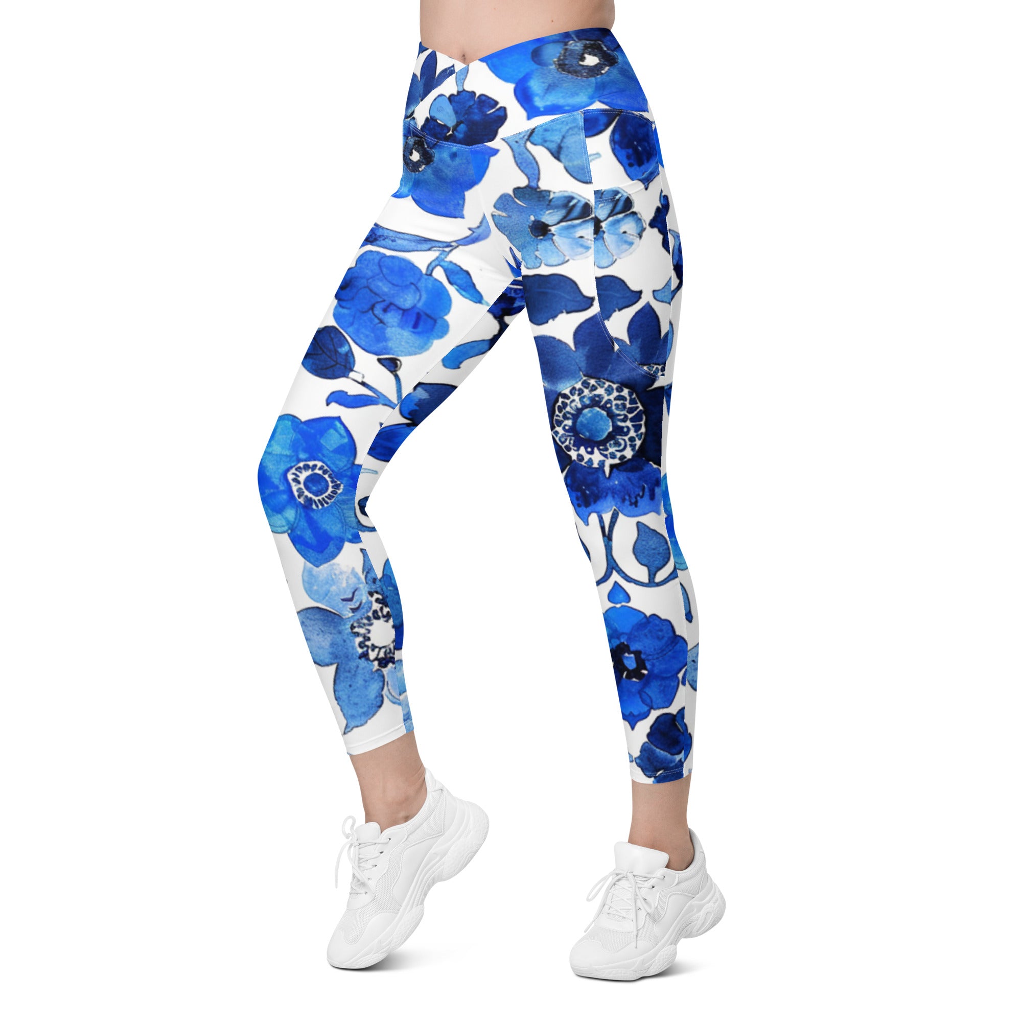 Crossover leggings with pockets