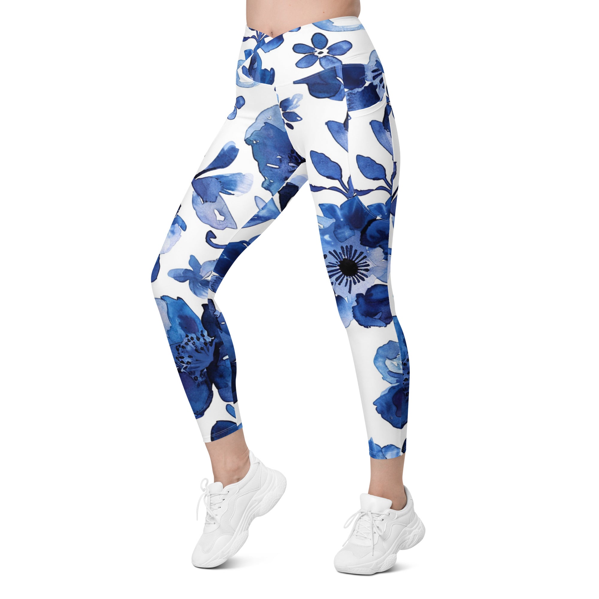 Crossover leggings with pockets