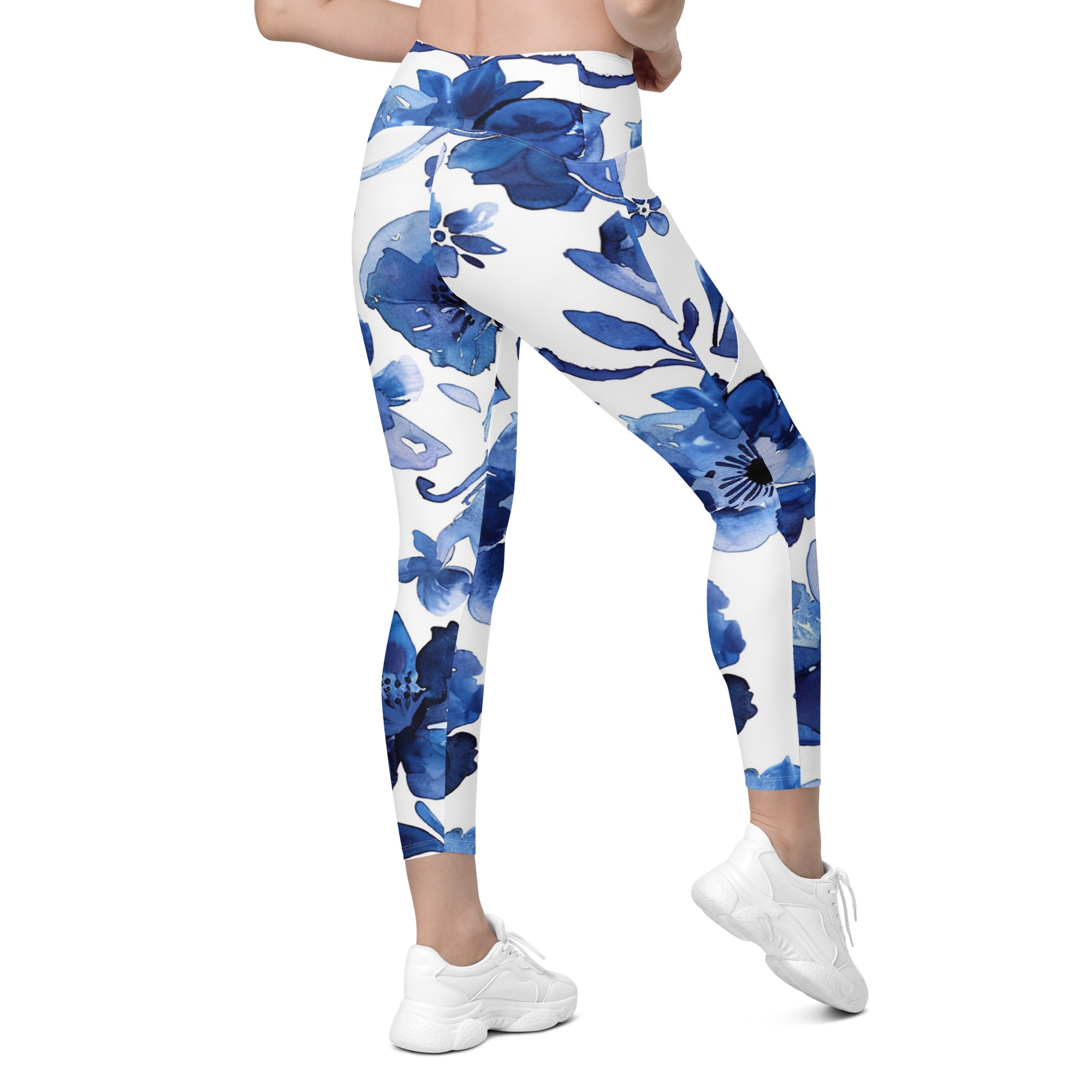 Crossover leggings with pockets