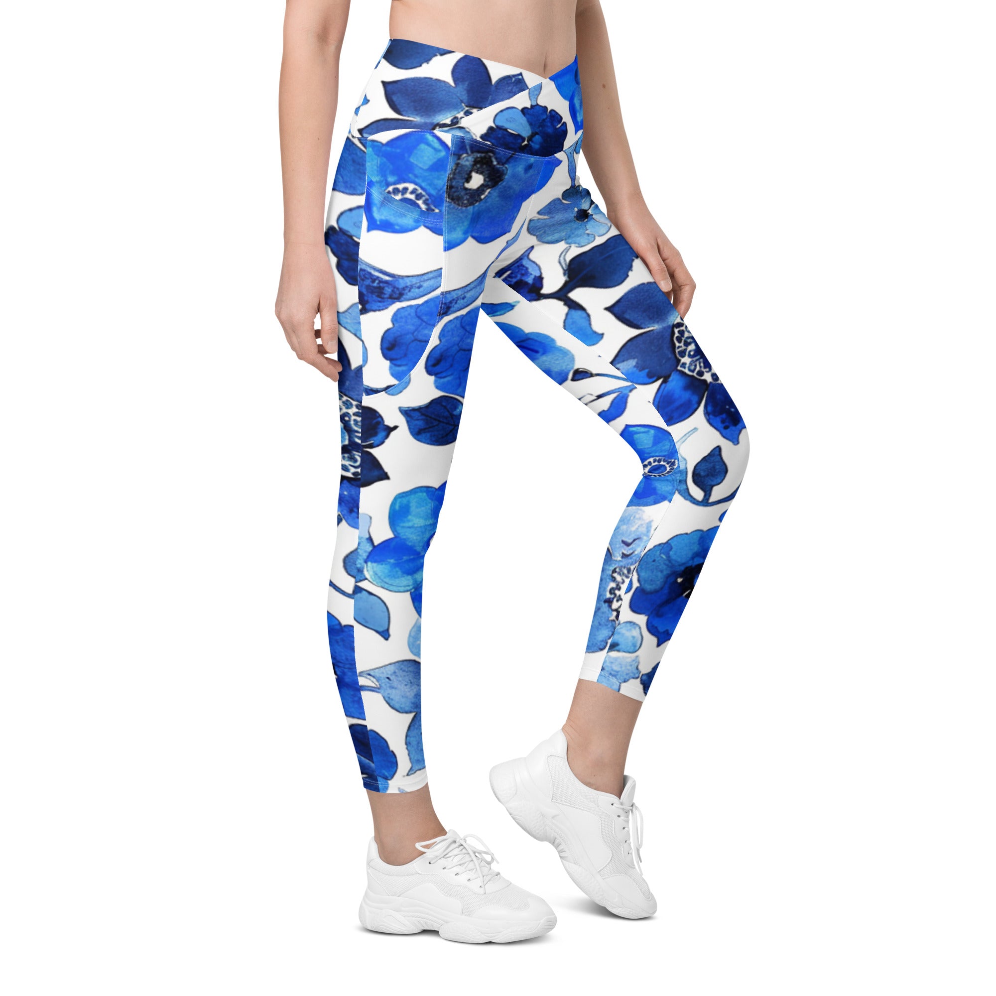 Crossover leggings with pockets