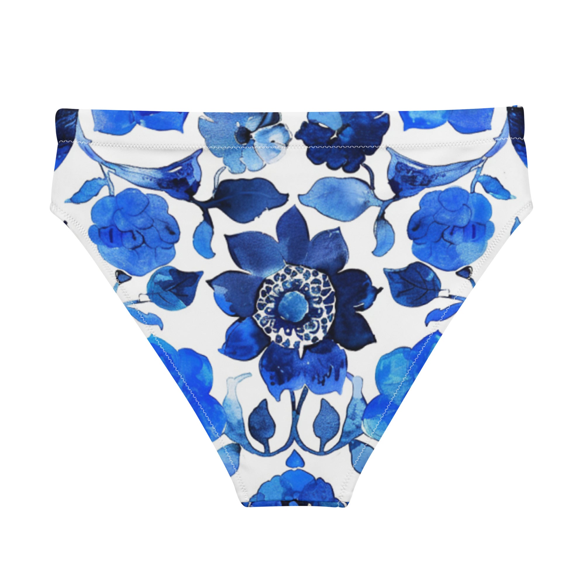 Recycled high-waisted bikini bottom