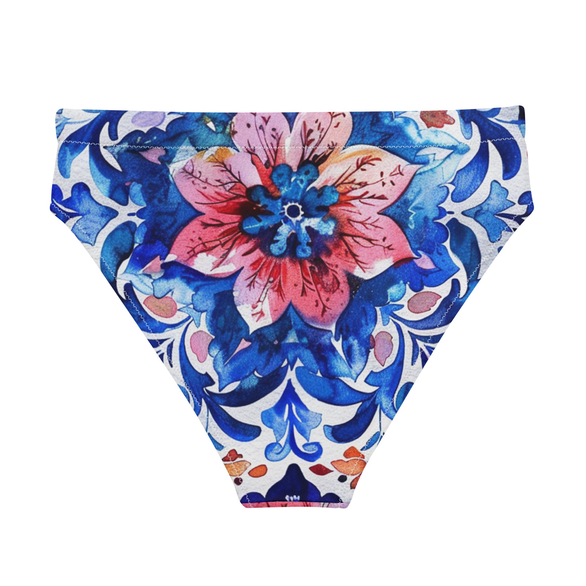 Recycled high-waisted bikini bottom