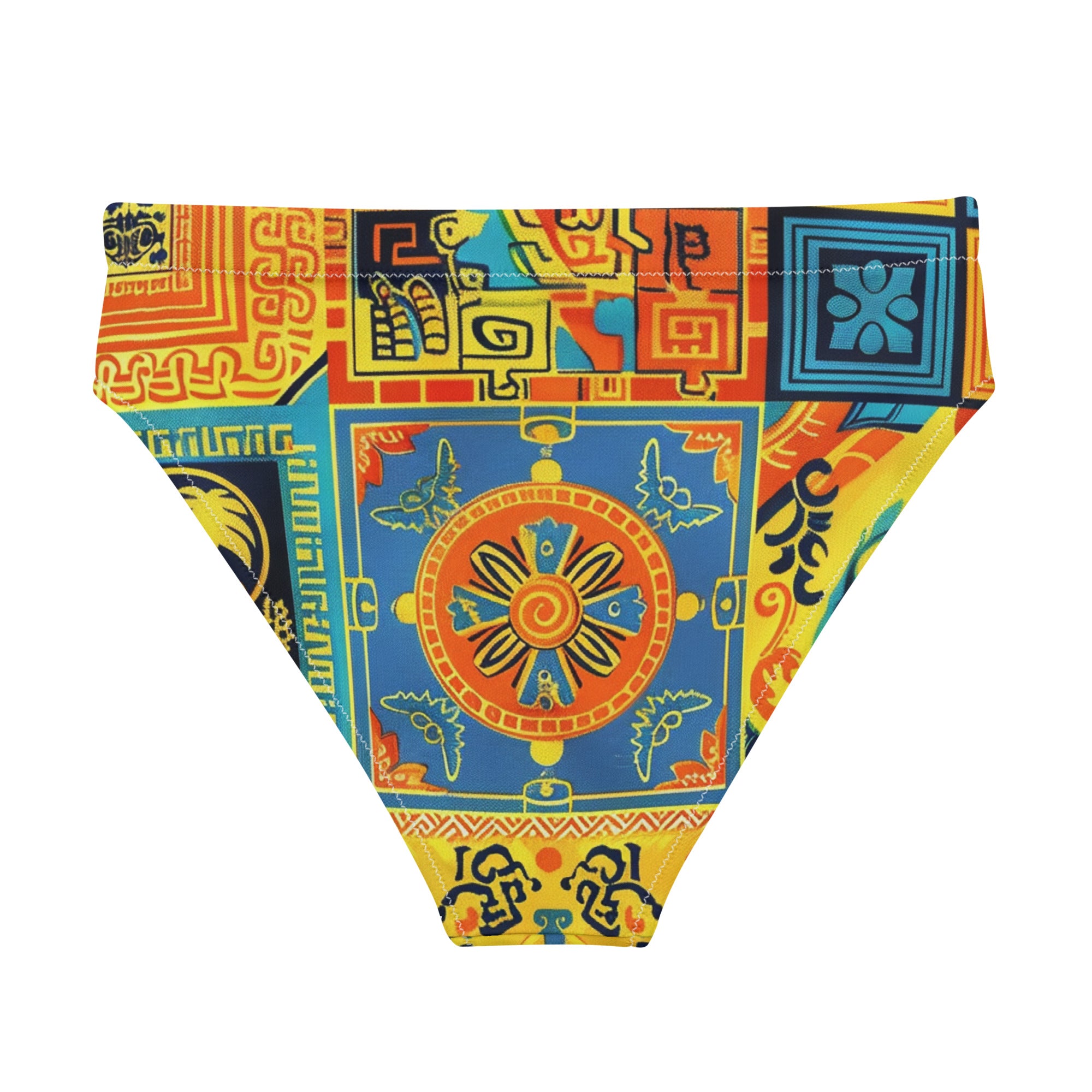 Recycled high-waisted bikini bottom