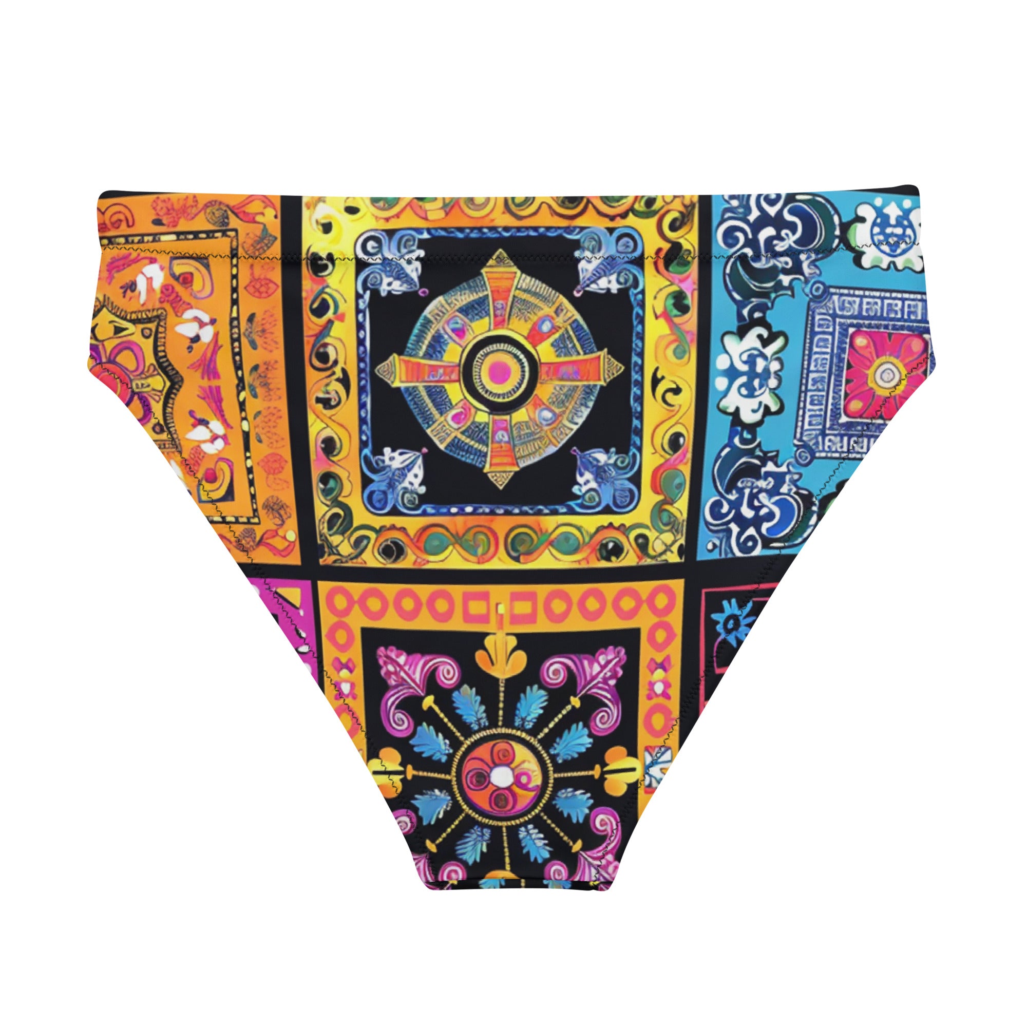 Recycled high-waisted bikini bottom