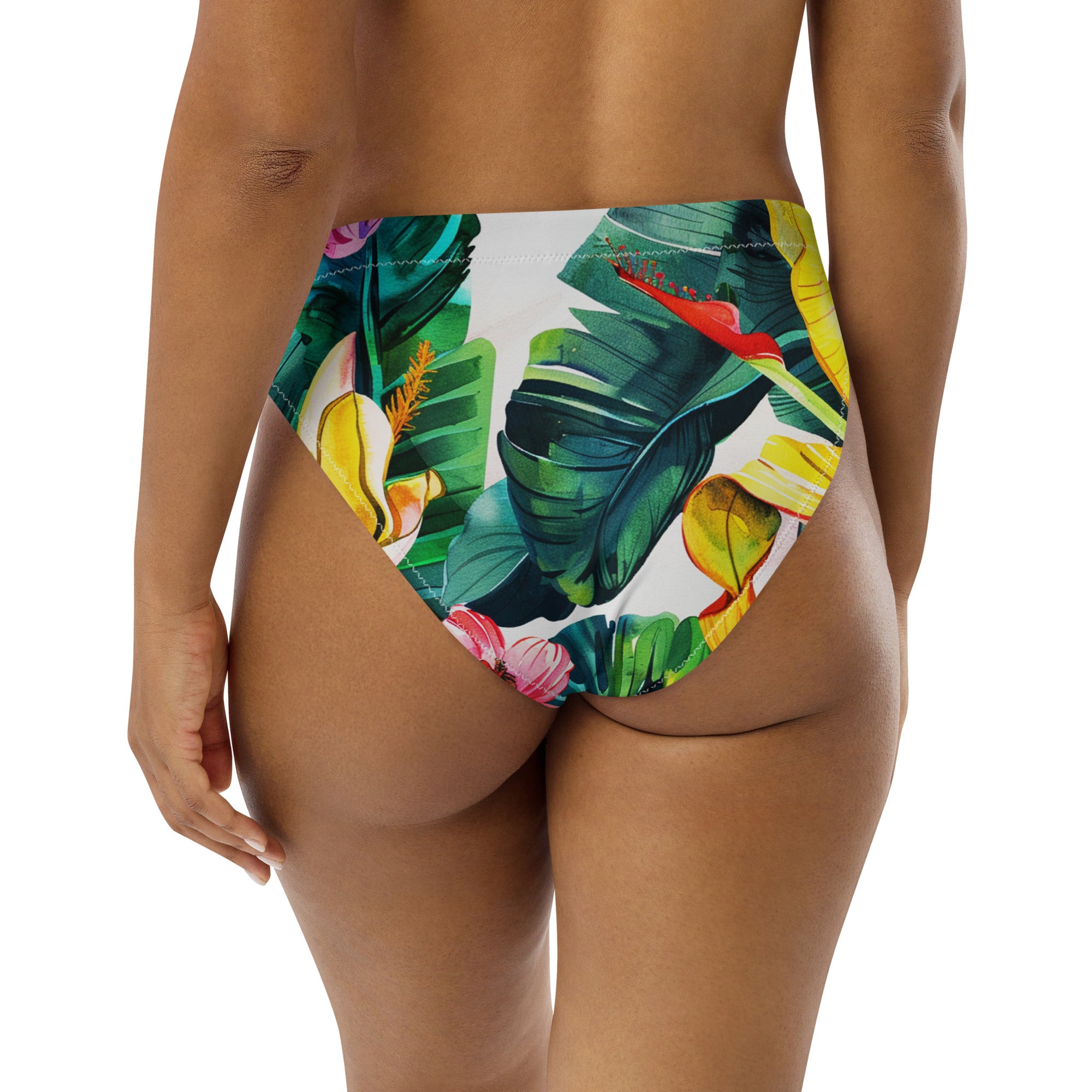 Recycled high-waisted bikini bottom