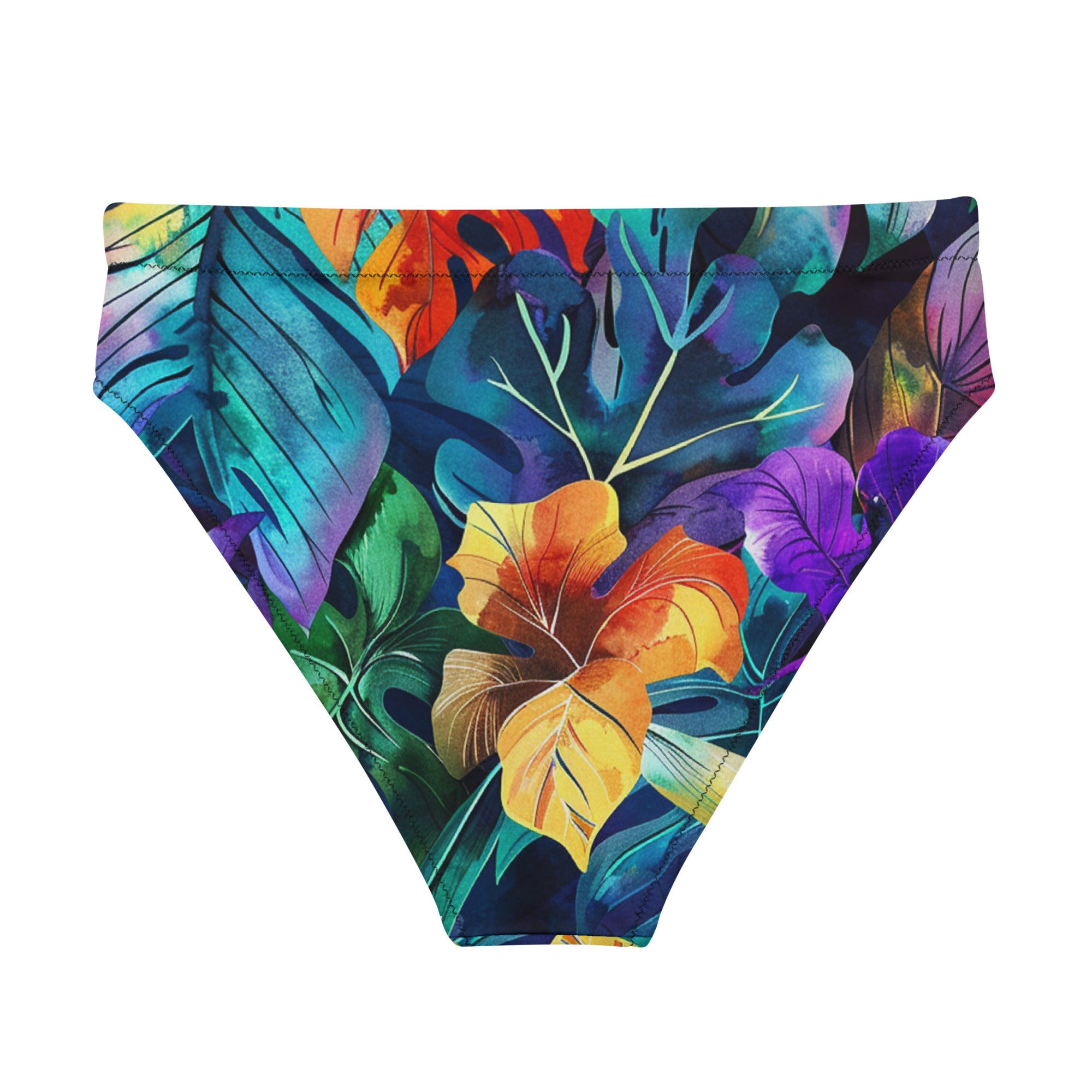 Recycled high-waisted bikini bottom