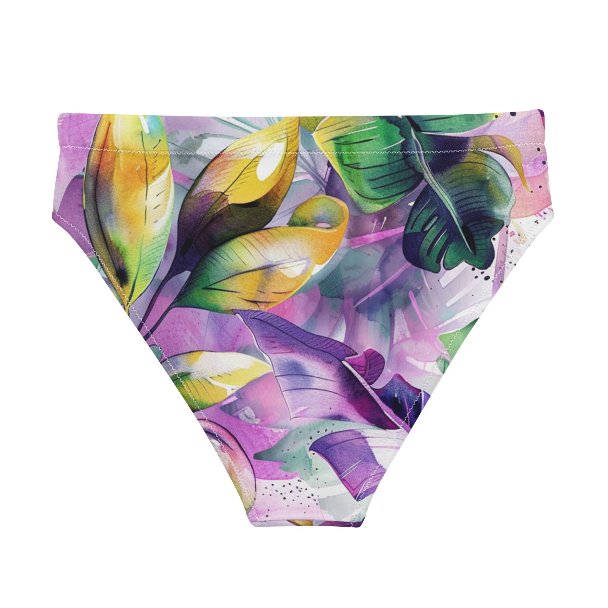 Recycled high-waisted bikini bottom