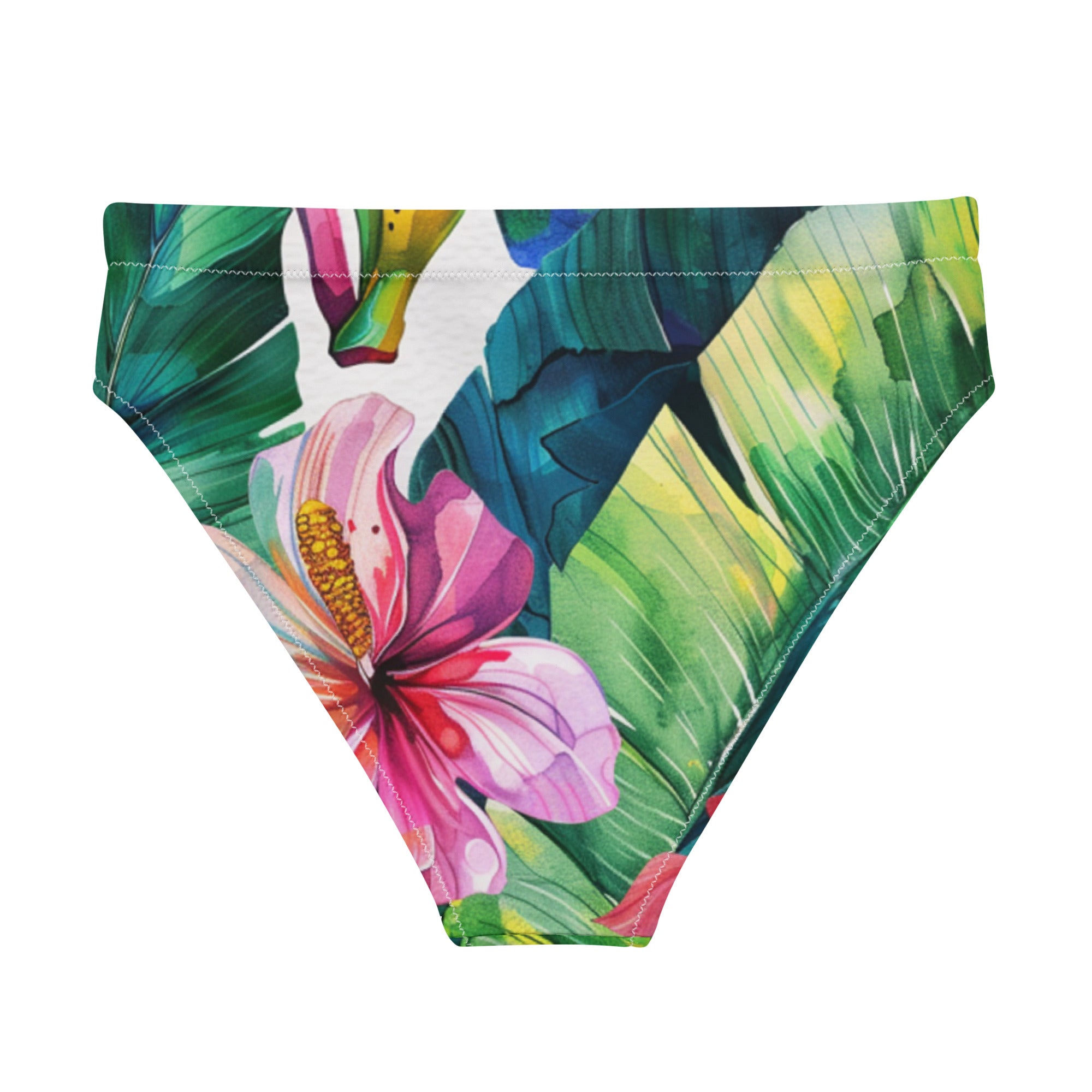 Recycled high-waisted bikini bottom