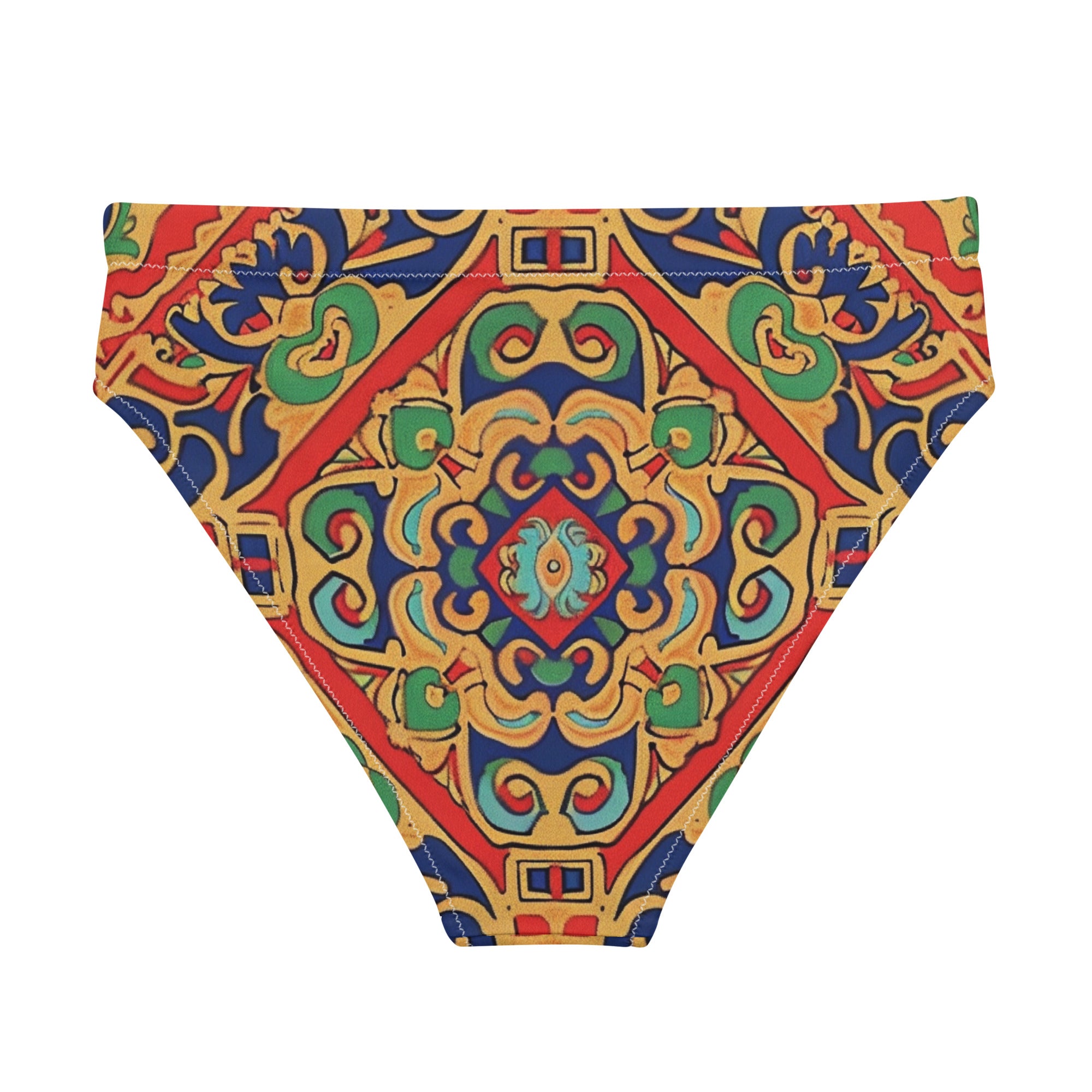 Recycled high-waisted bikini bottom