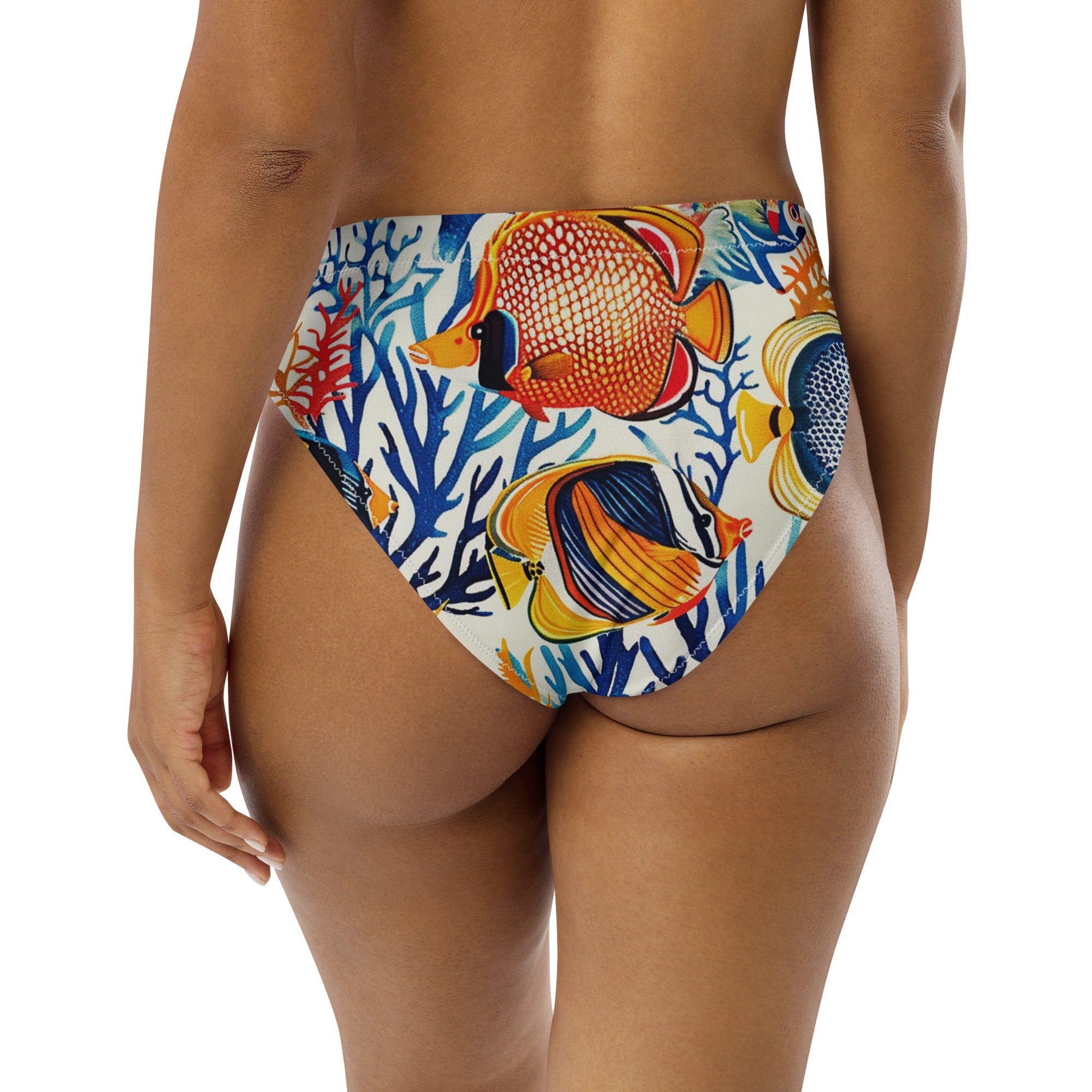Recycled high-waisted bikini bottom
