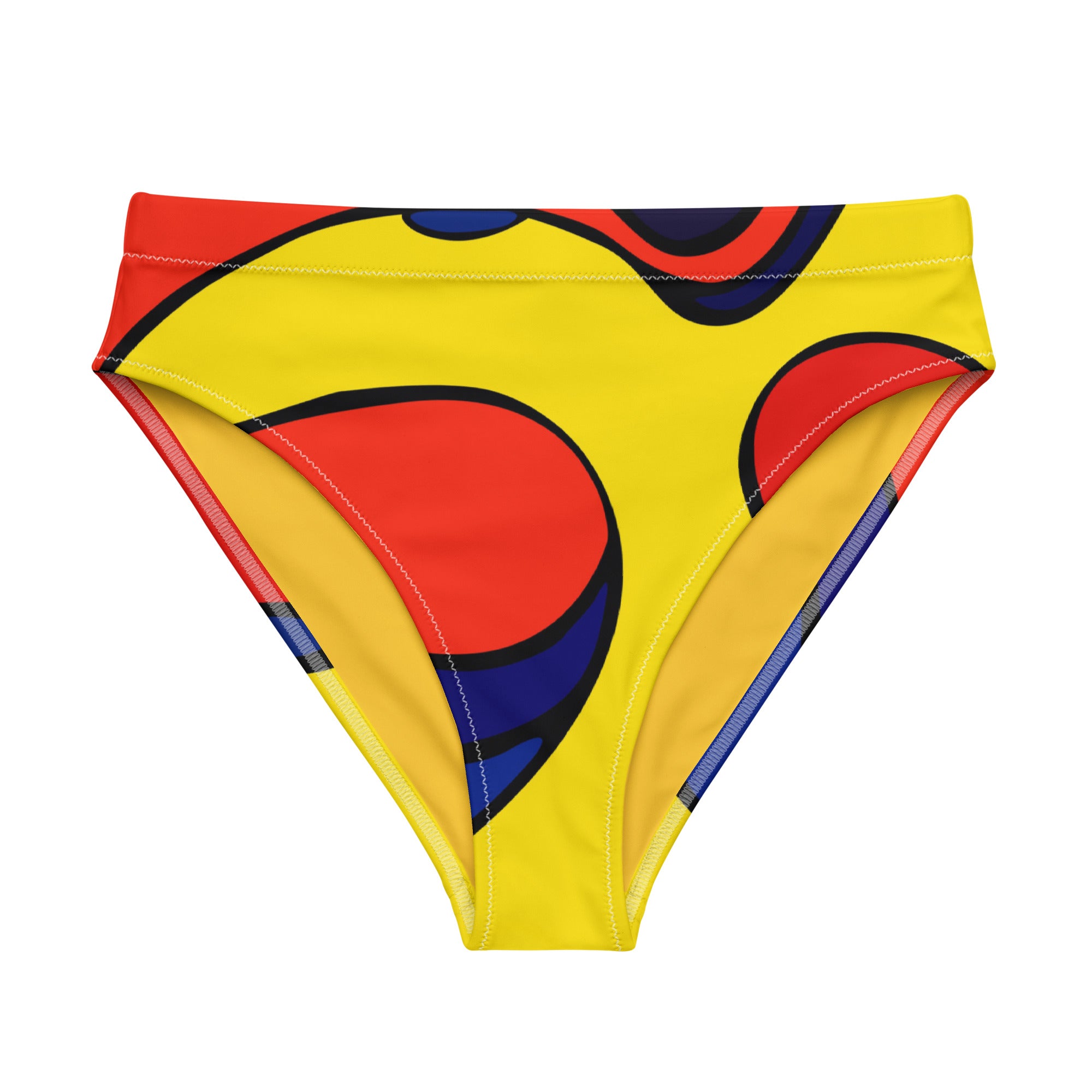 Recycled high-waisted bikini bottom