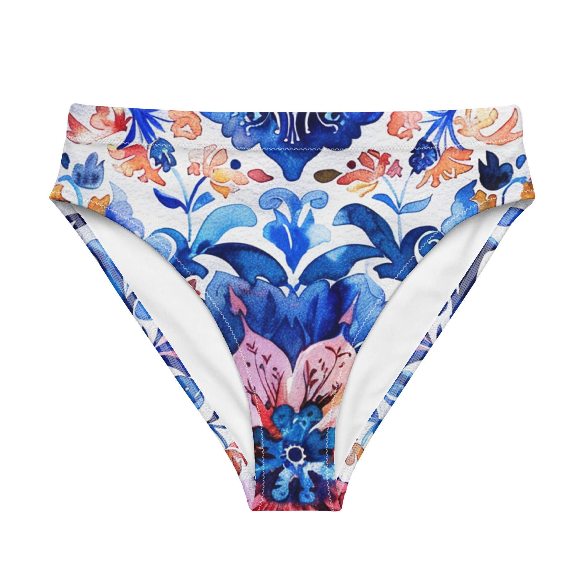 Recycled high-waisted bikini bottom
