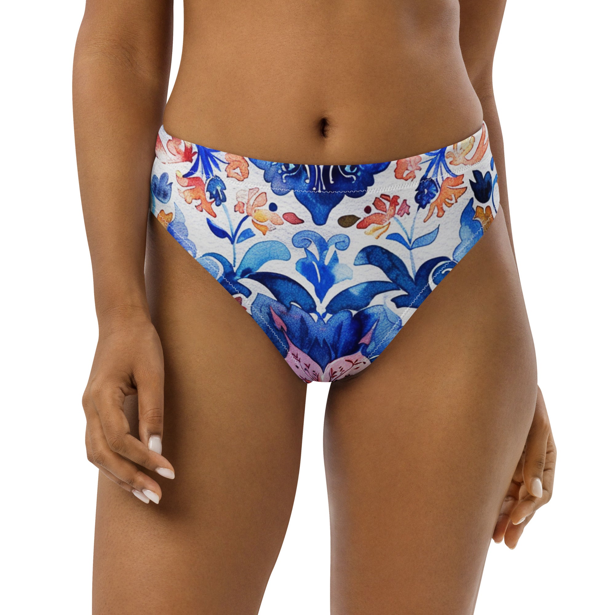 Recycled high-waisted bikini bottom