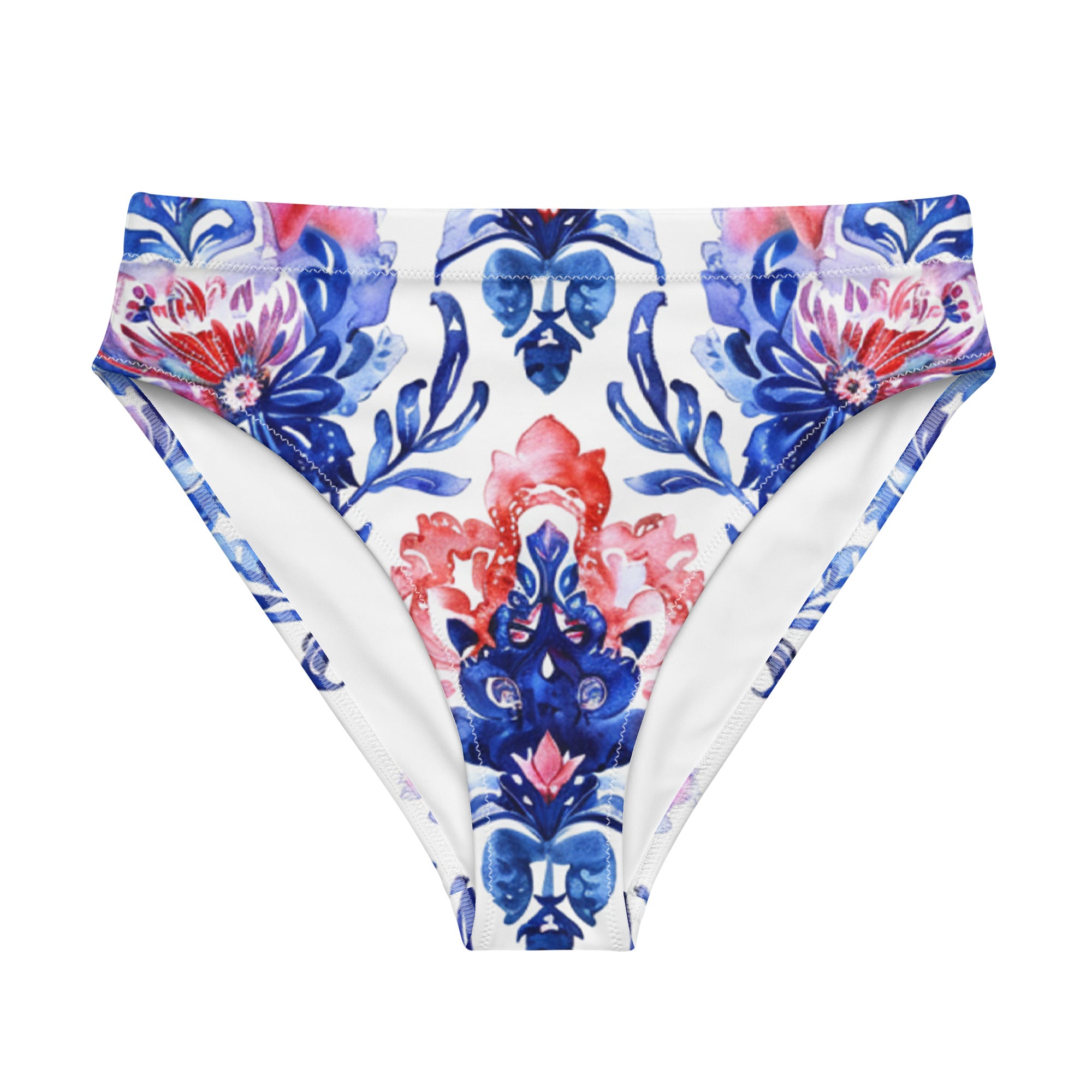 Recycled high-waisted bikini bottom