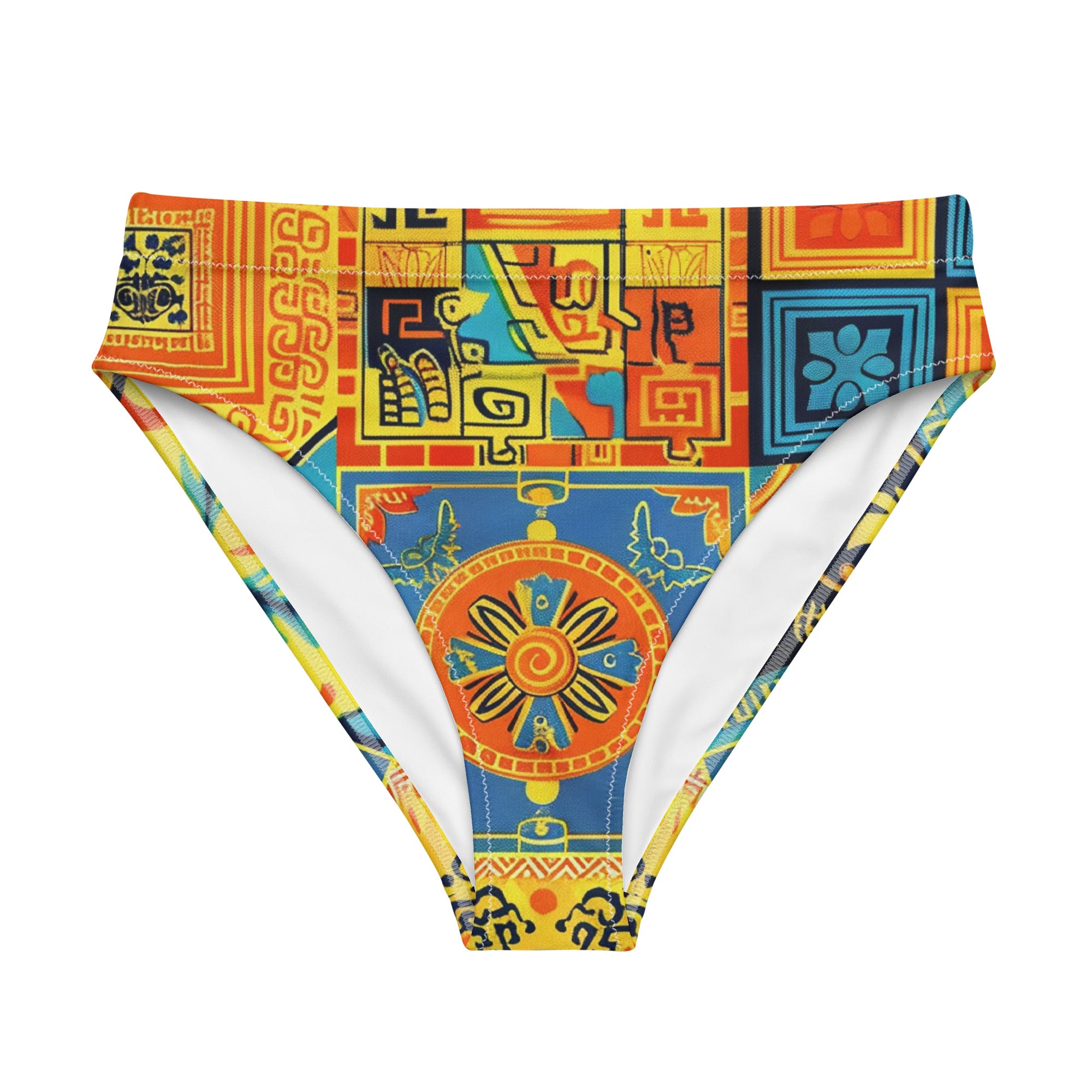Recycled high-waisted bikini bottom