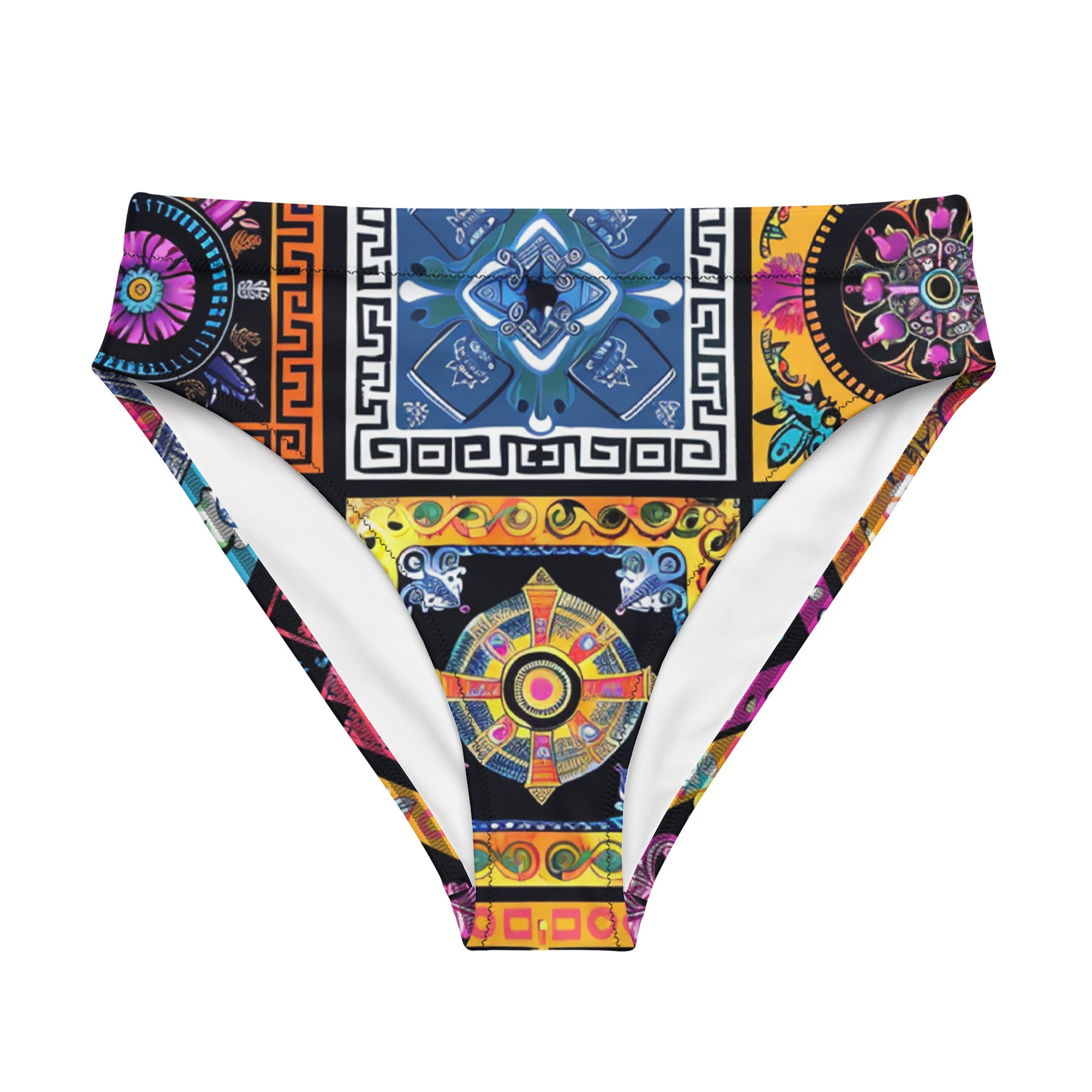 Recycled high-waisted bikini bottom