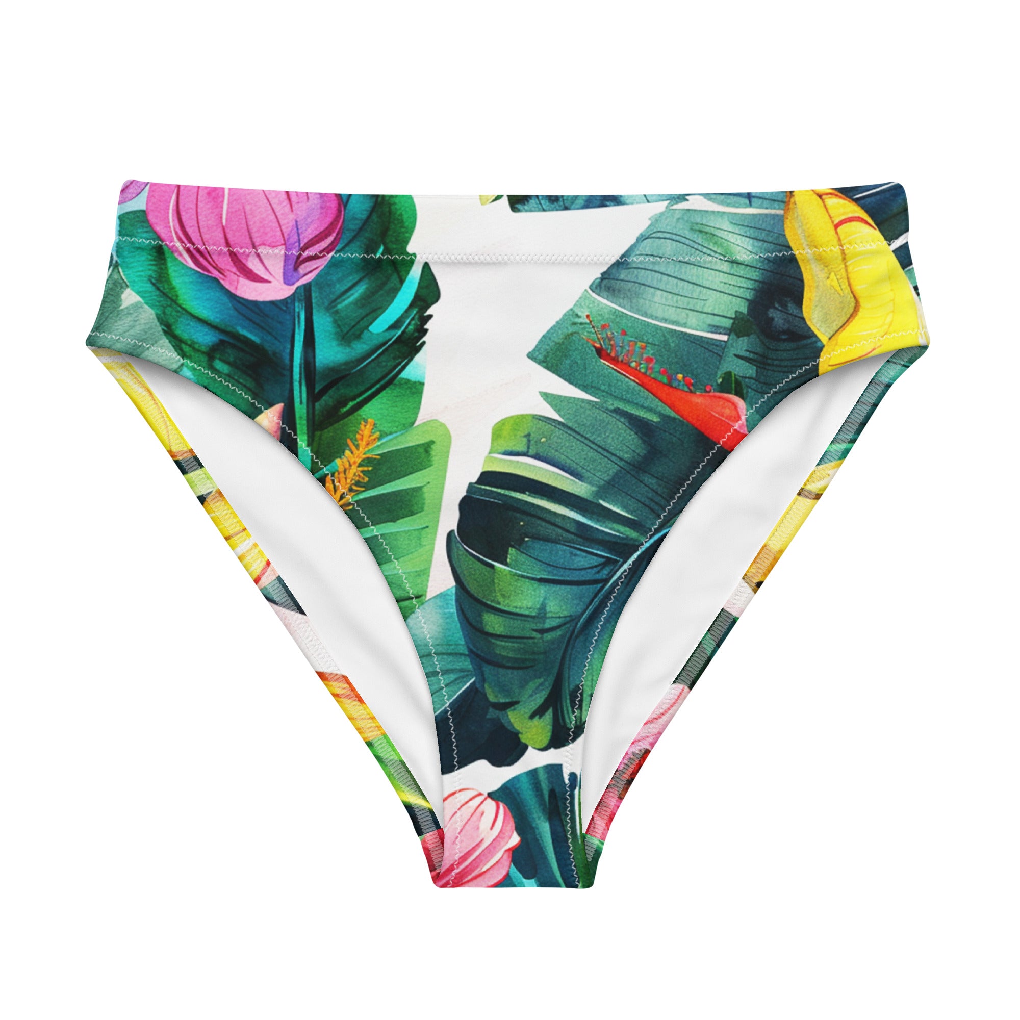 Recycled high-waisted bikini bottom