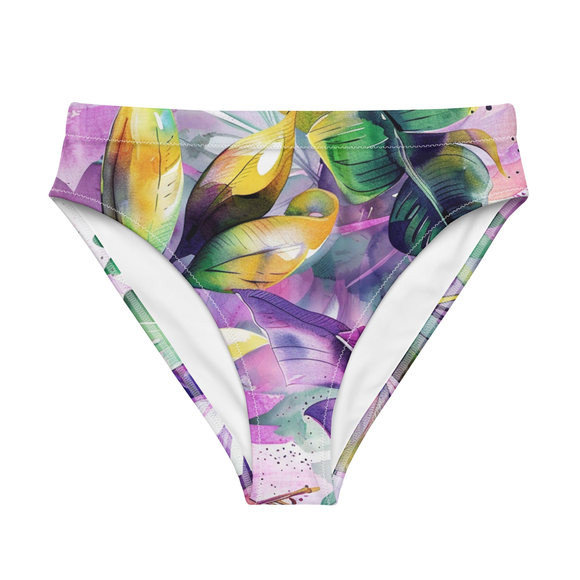 Recycled high-waisted bikini bottom