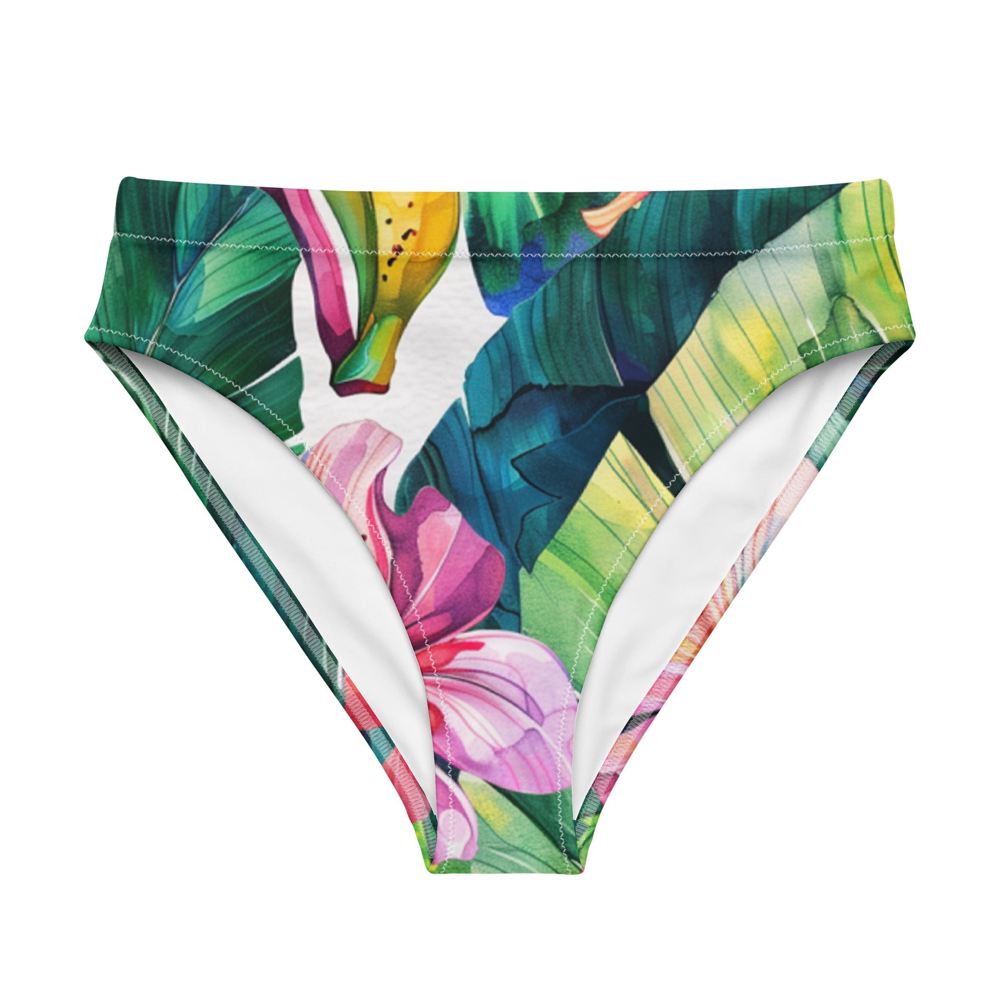 Recycled high-waisted bikini bottom
