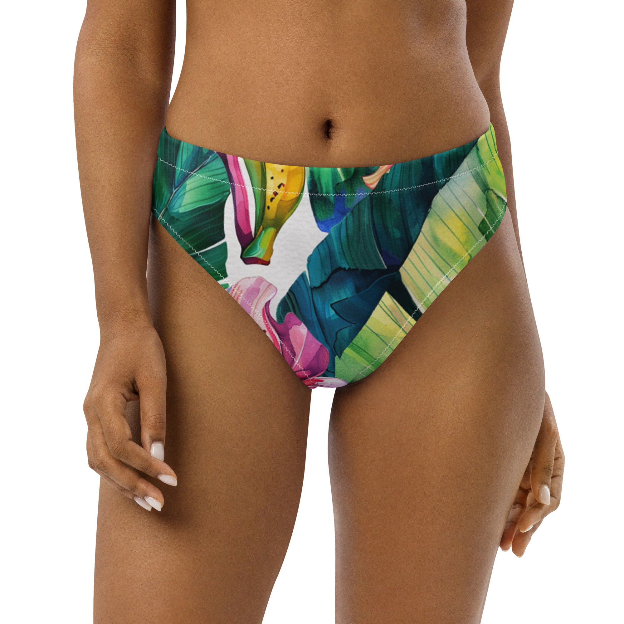 Recycled high-waisted bikini bottom