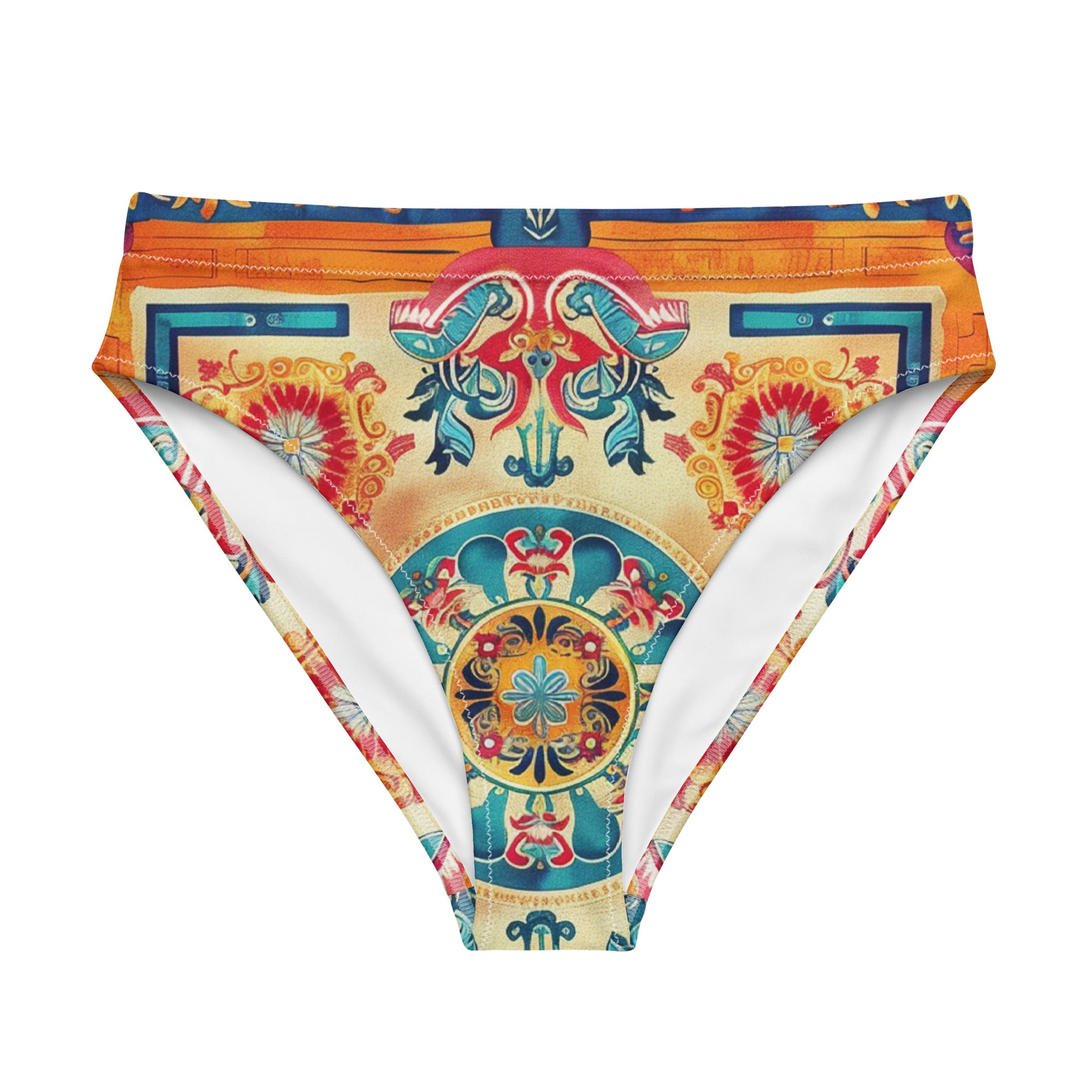 Recycled high-waisted bikini bottom