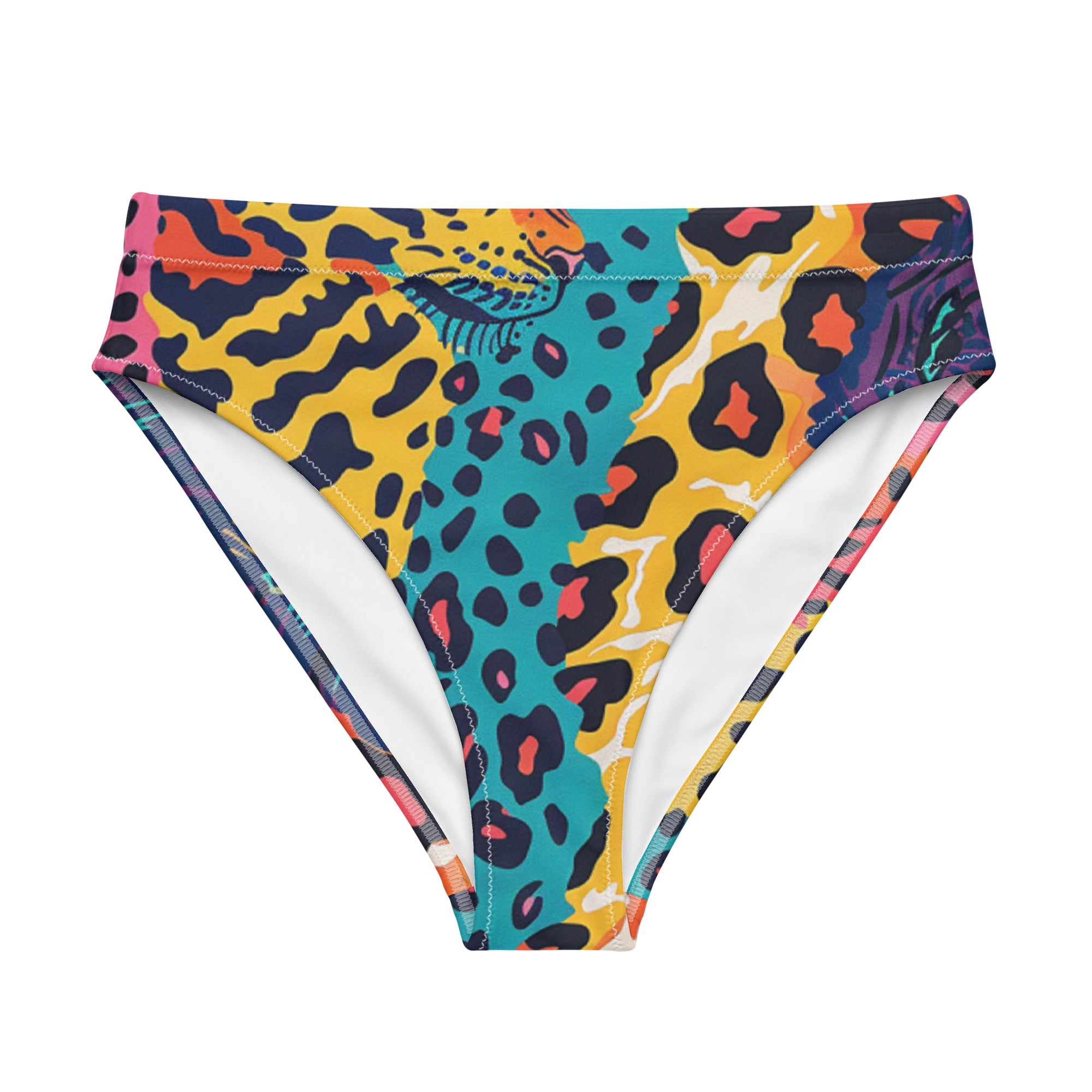 Recycled high-waisted bikini bottom