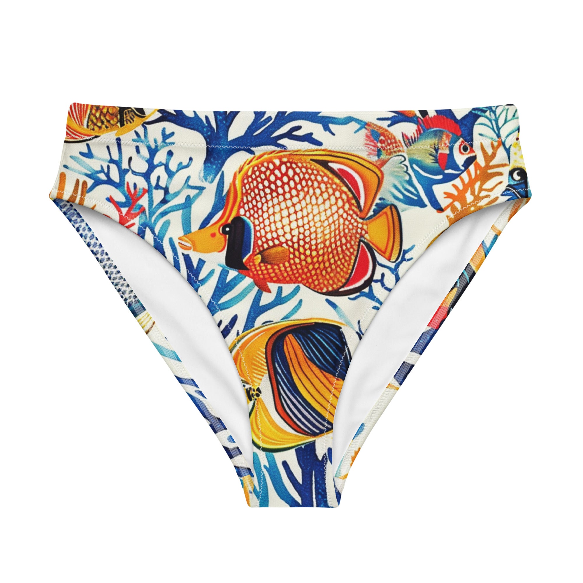 Recycled high-waisted bikini bottom