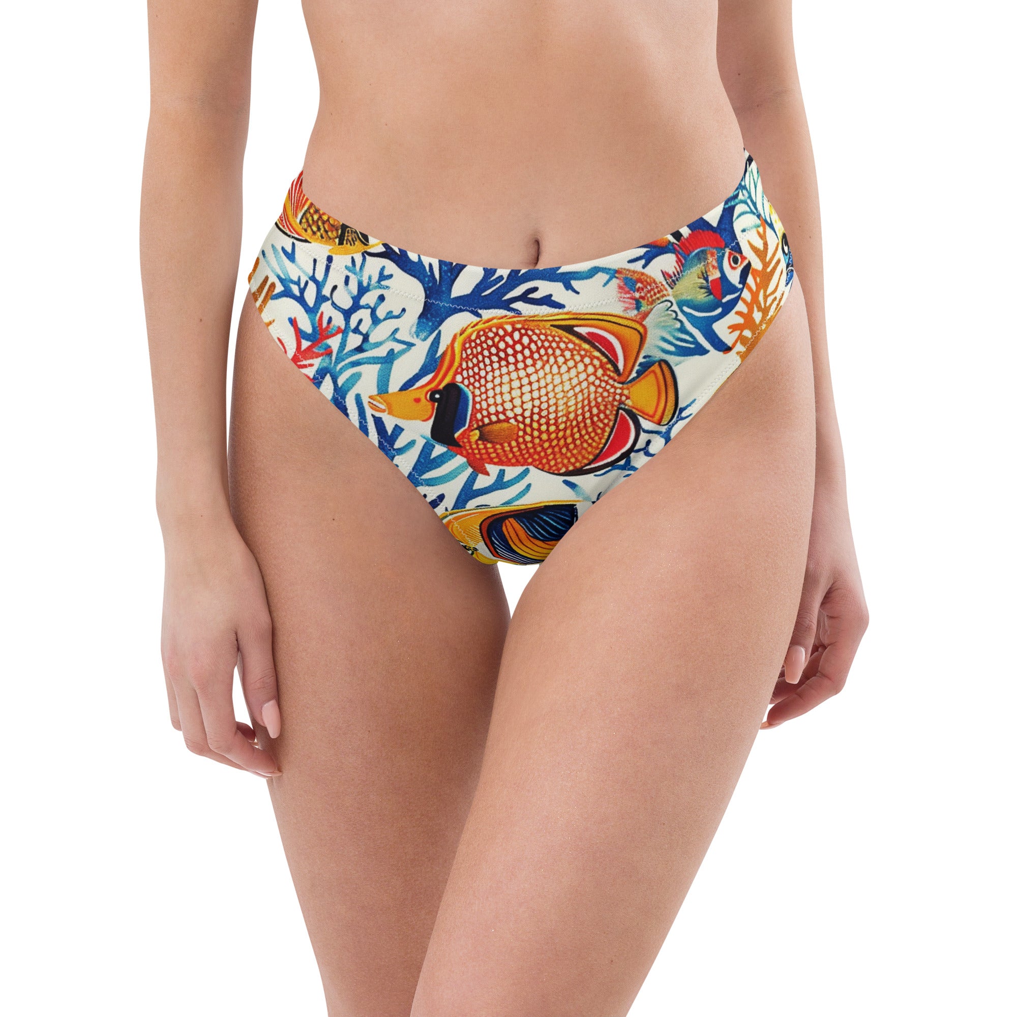 Recycled high-waisted bikini bottom