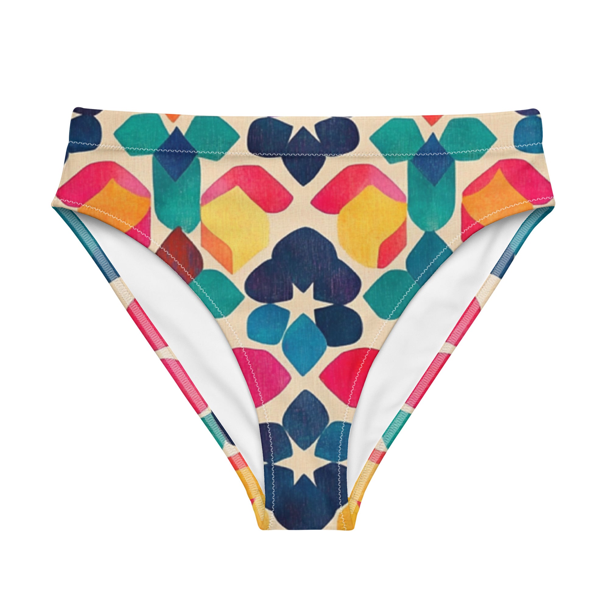 Recycled high-waisted bikini bottom