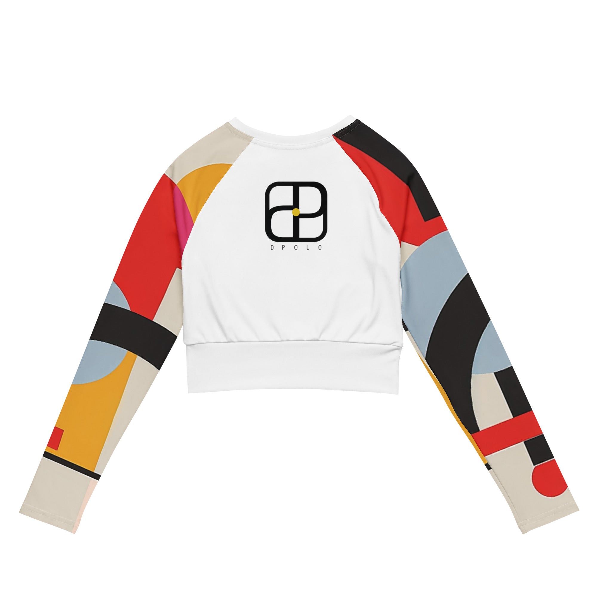 Recycled long-sleeve crop top