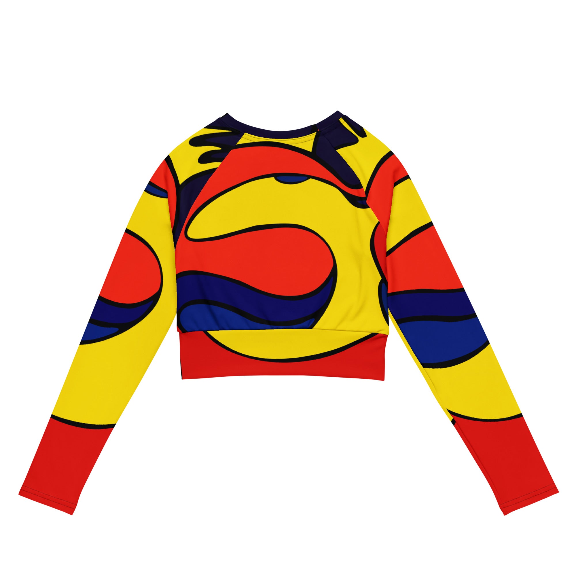 Recycled long-sleeve crop top