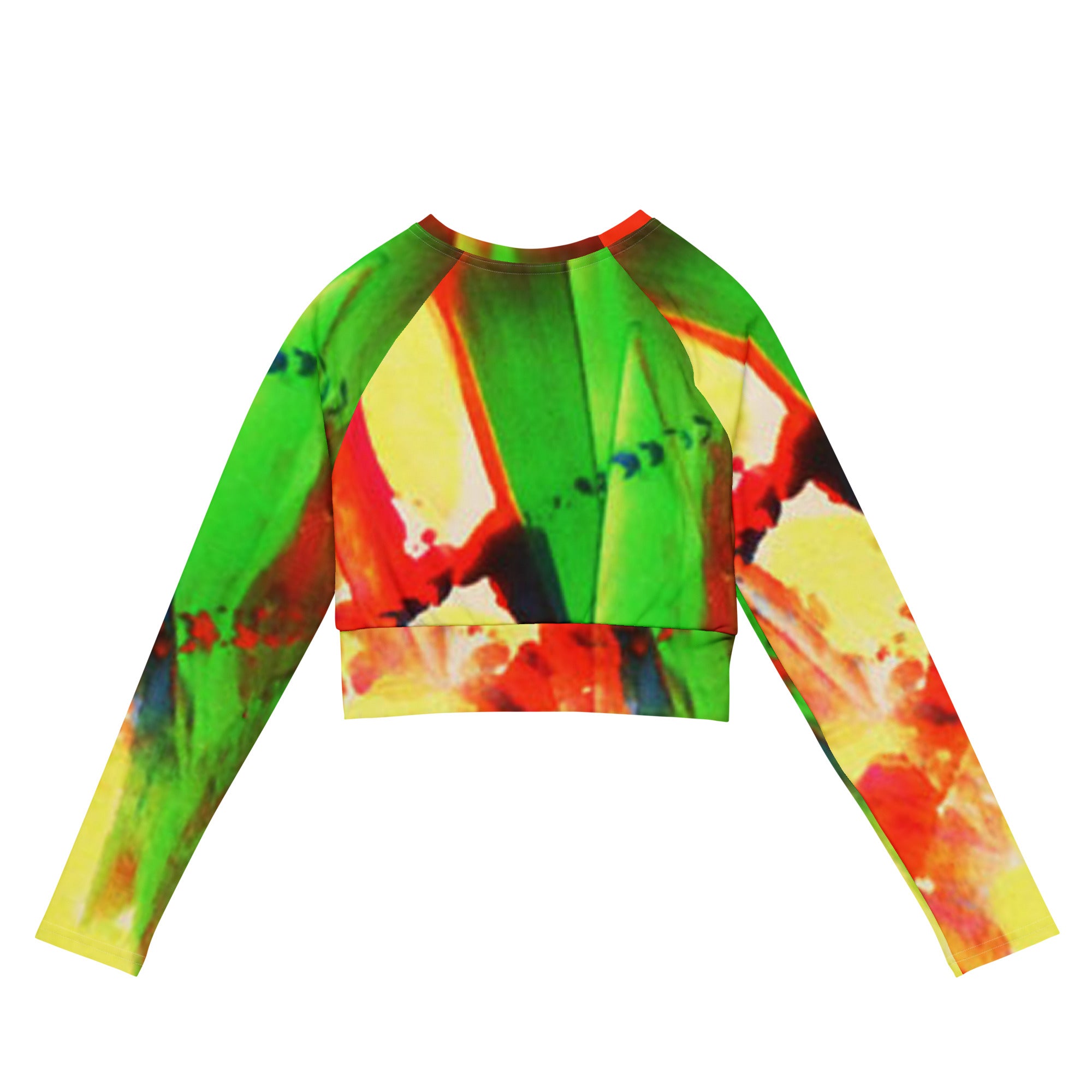 Recycled long-sleeve crop top