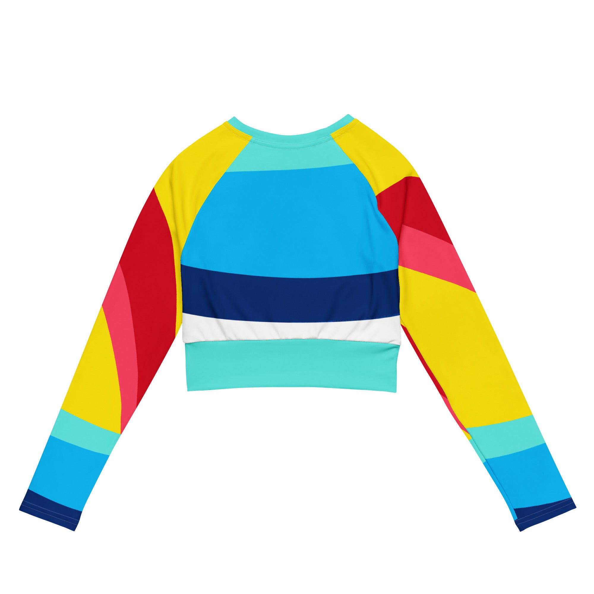 Recycled long-sleeve crop top