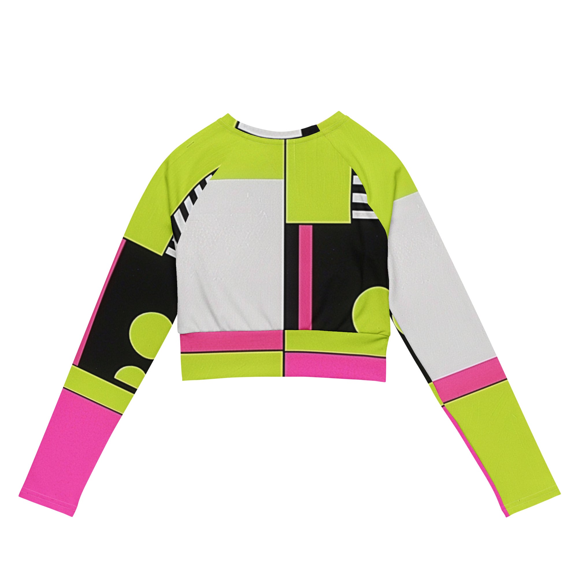 Recycled long-sleeve crop top