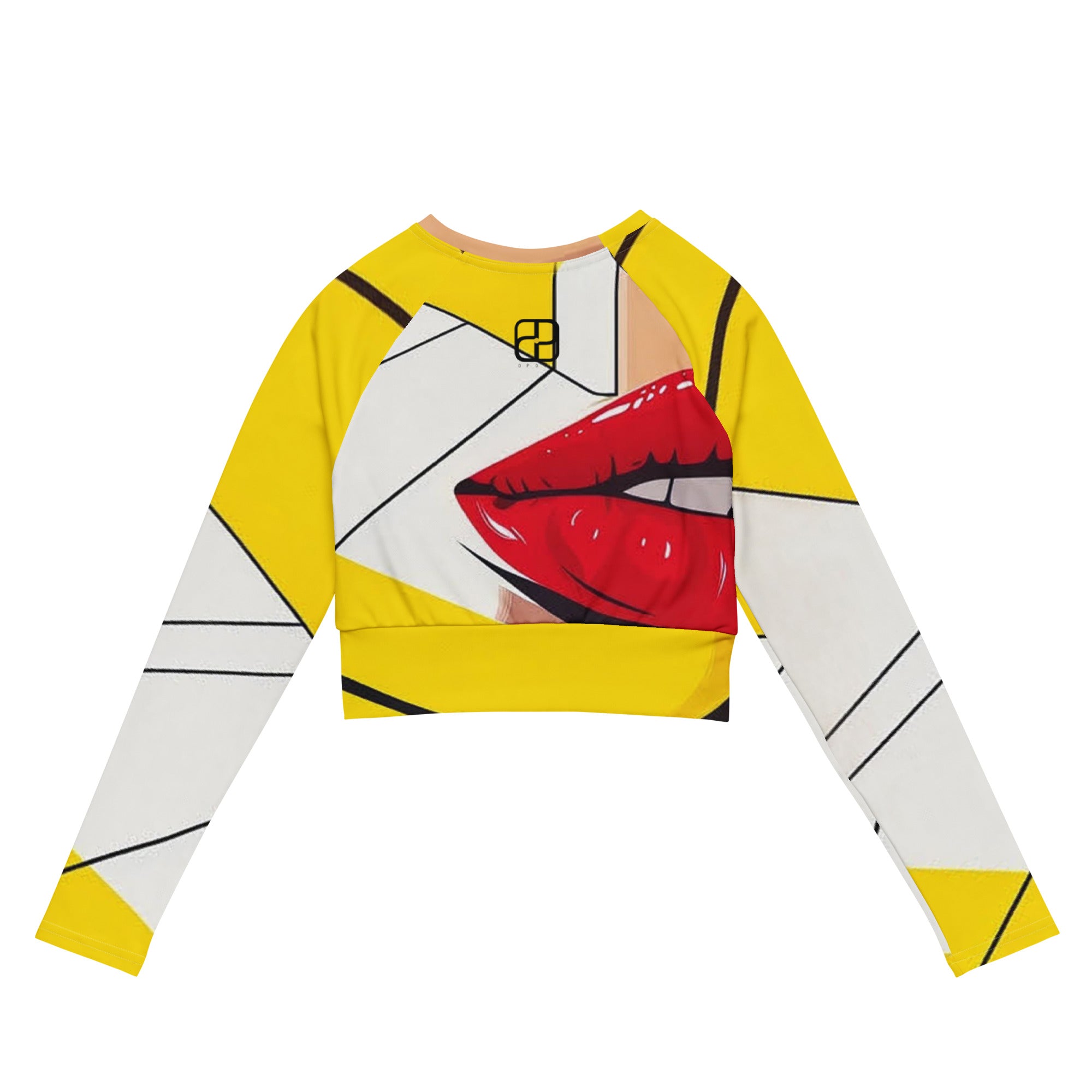 Recycled long-sleeve crop top