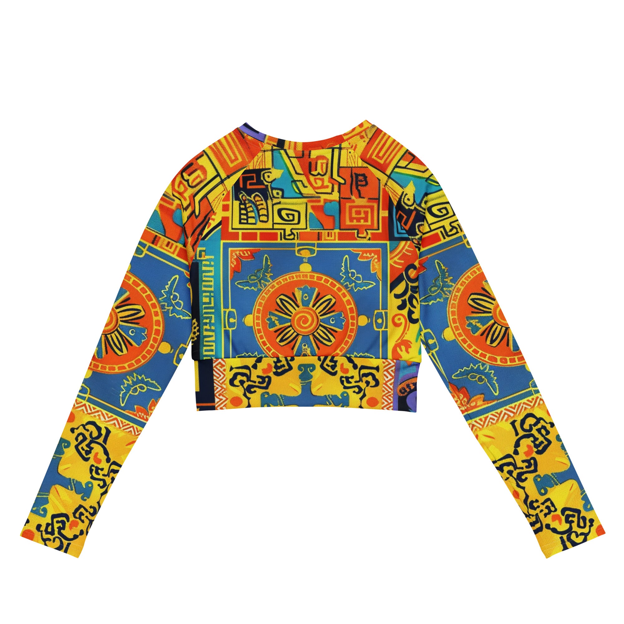 Recycled long-sleeve crop top
