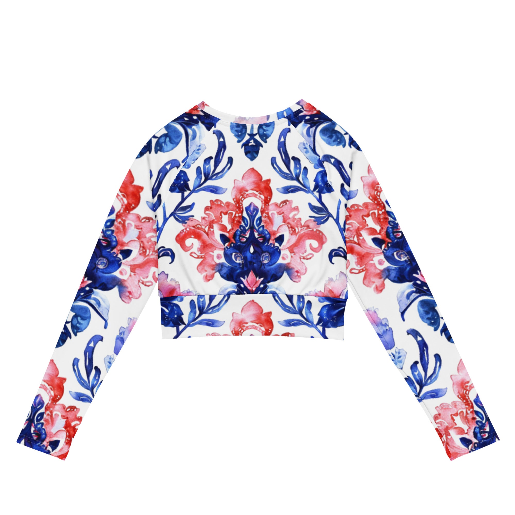 Recycled long-sleeve crop top