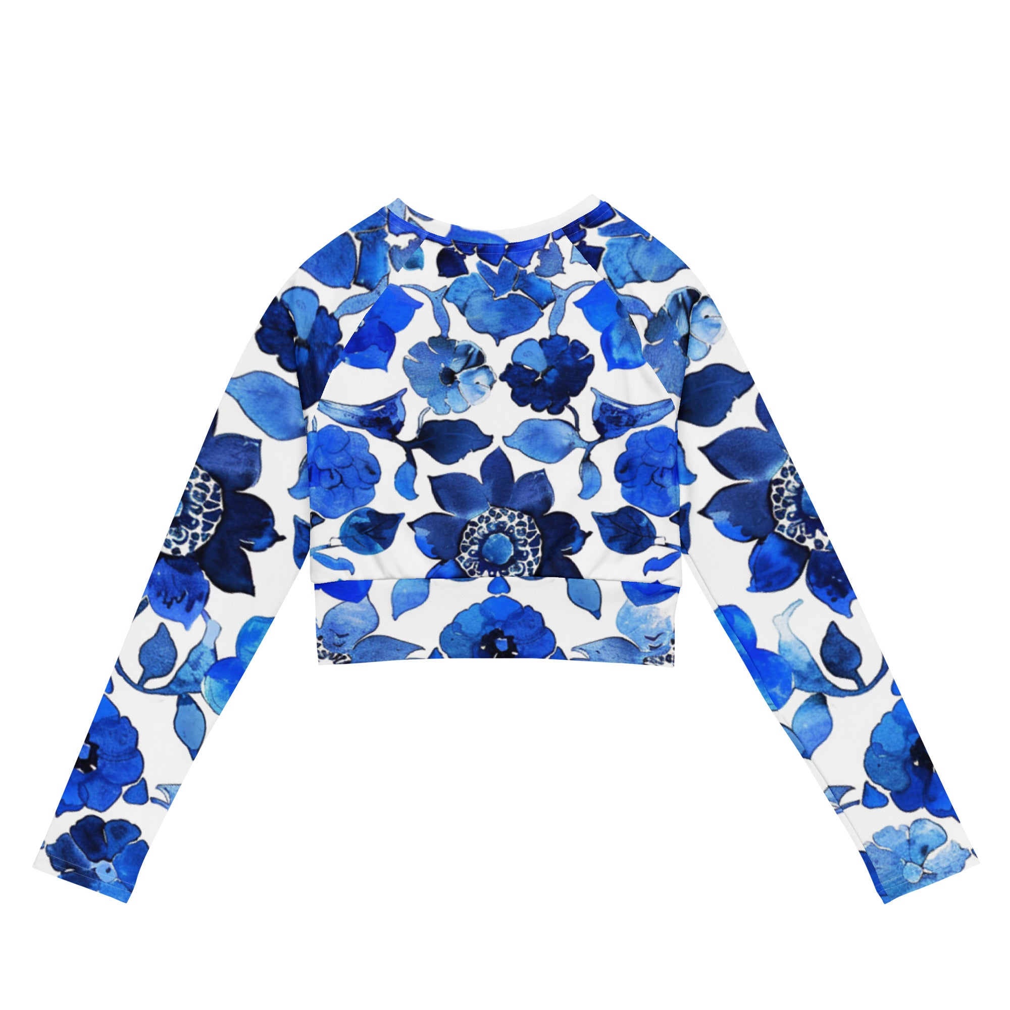Recycled long-sleeve crop top