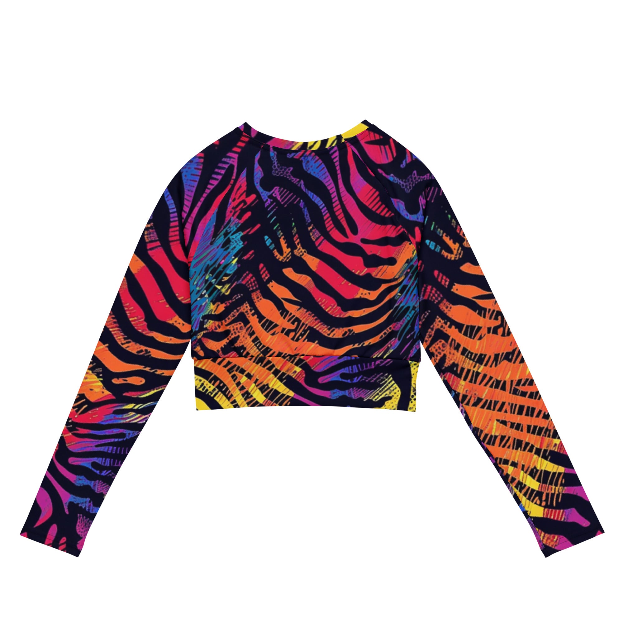 Recycled long-sleeve crop top