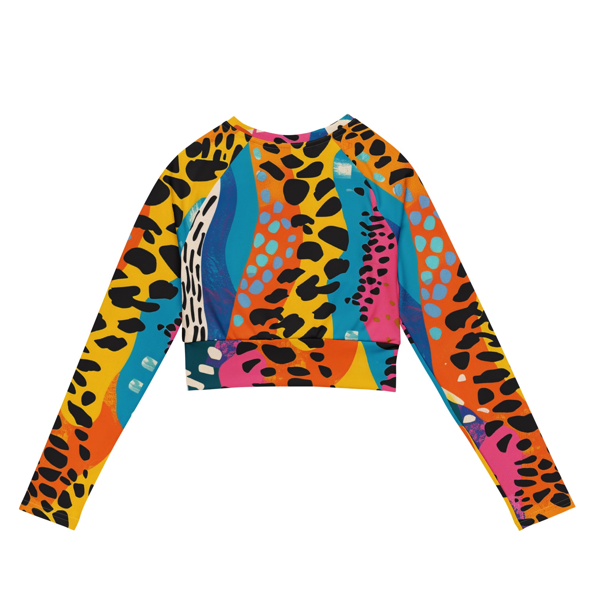 Recycled long-sleeve crop top