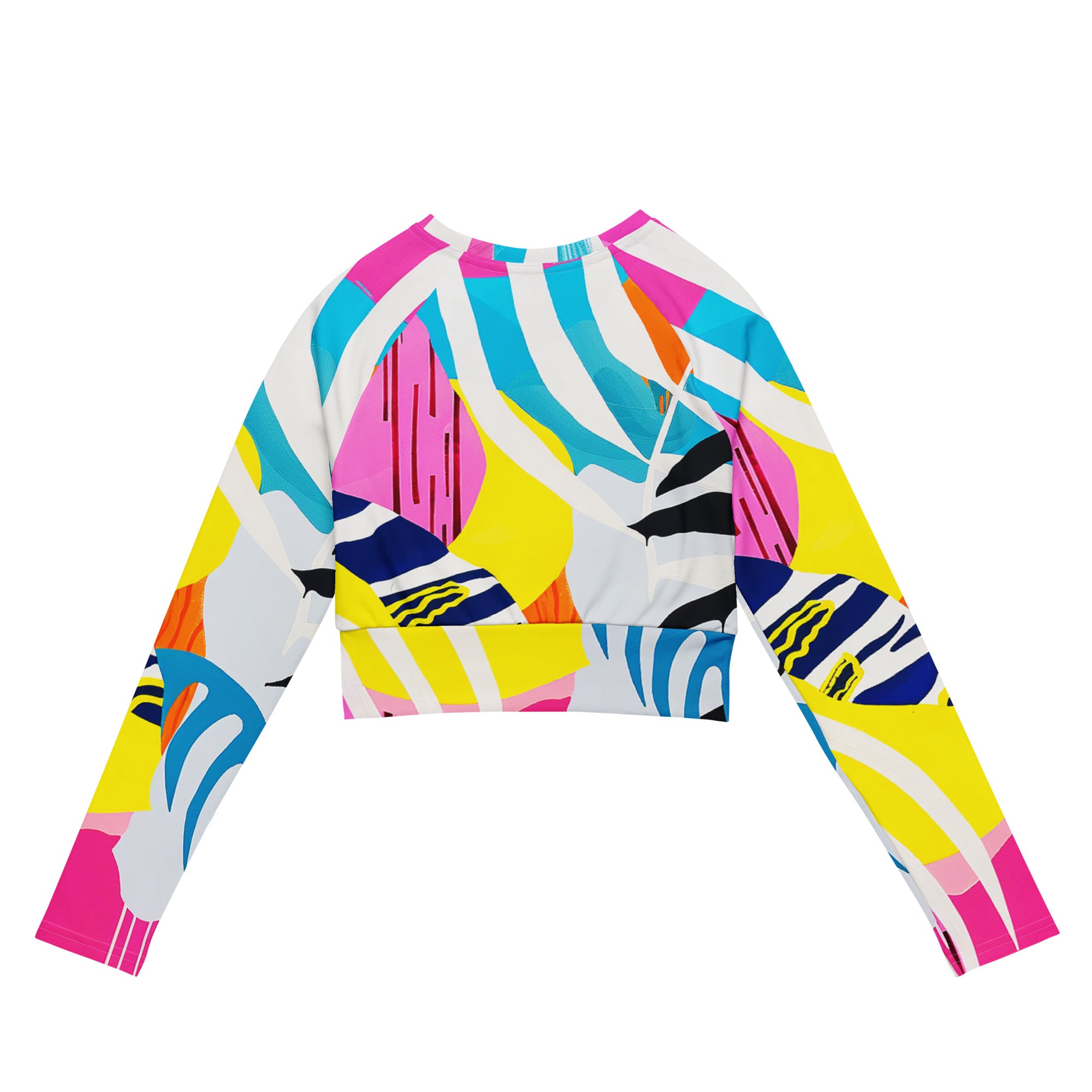Recycled long-sleeve crop top