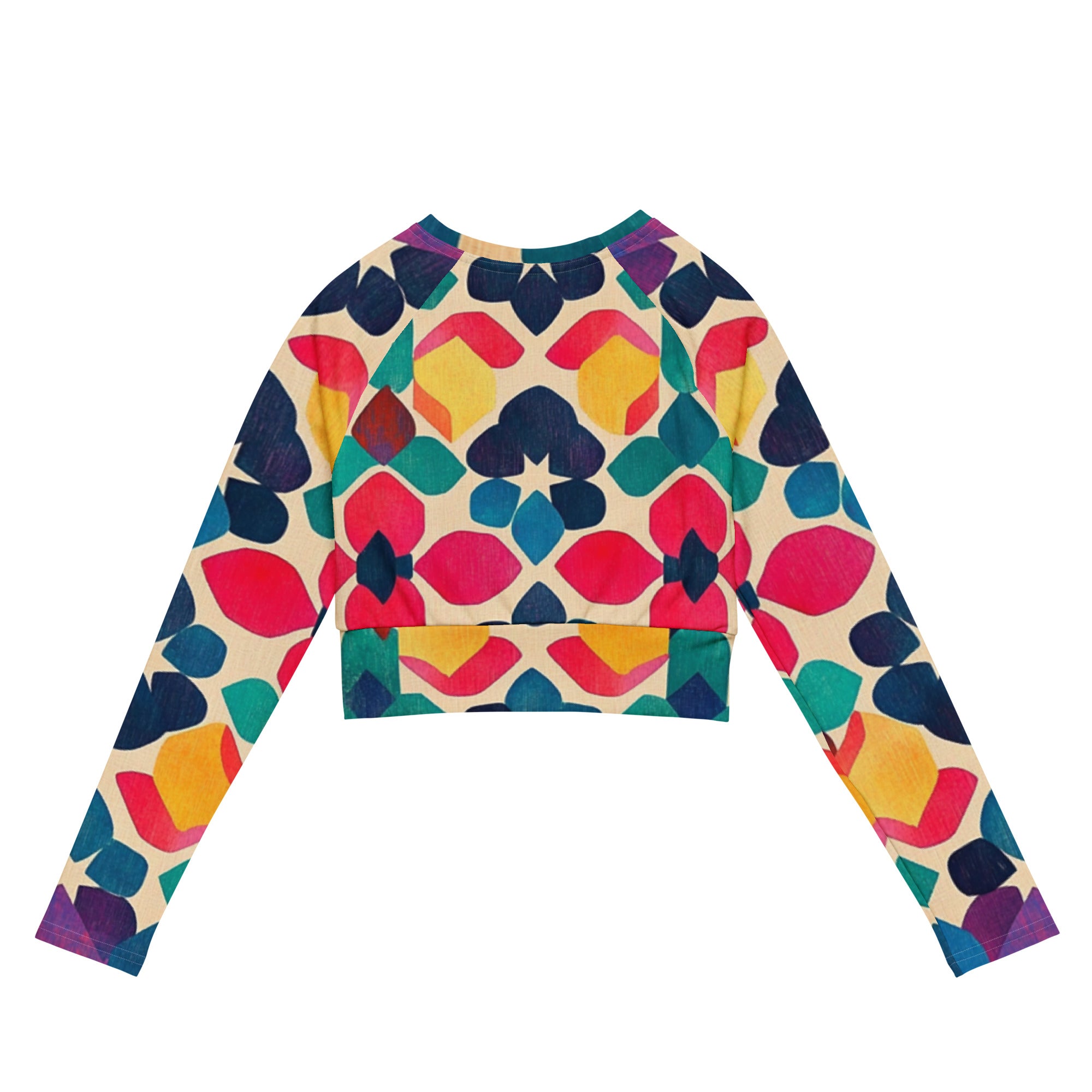 Recycled long-sleeve crop top