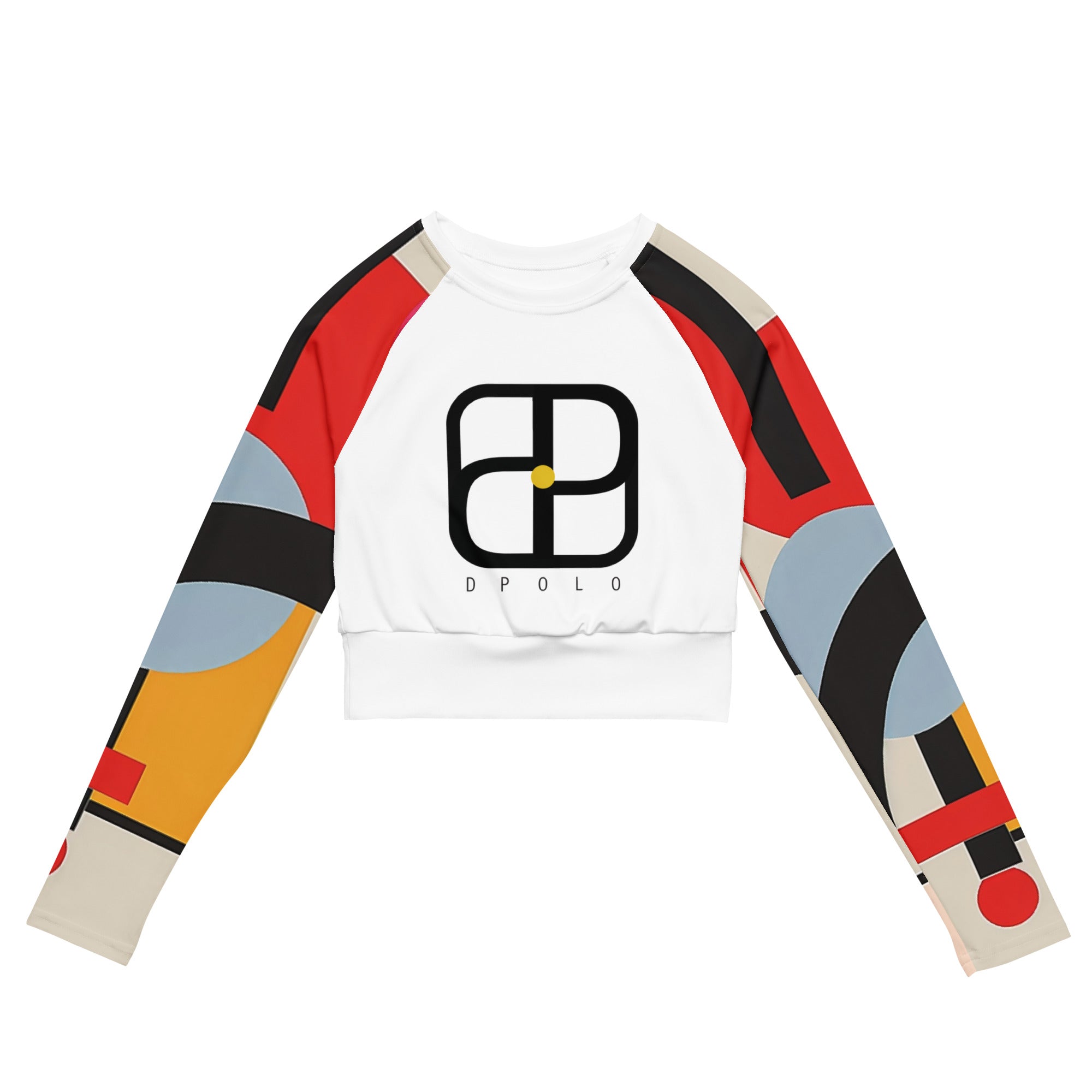 Recycled long-sleeve crop top
