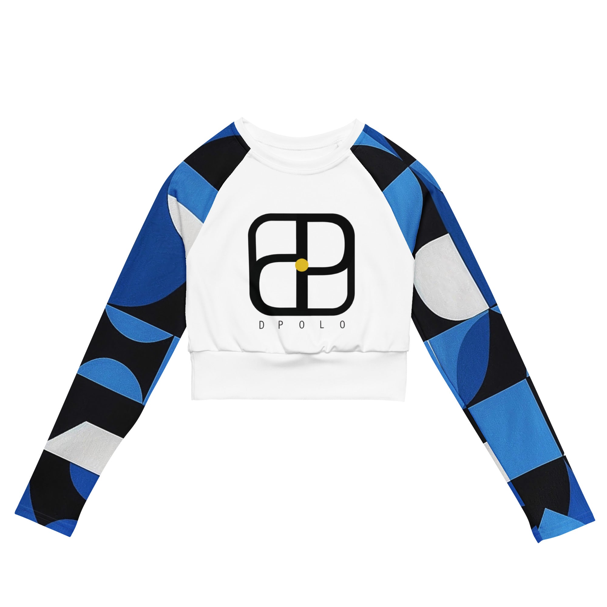 Recycled long-sleeve crop top