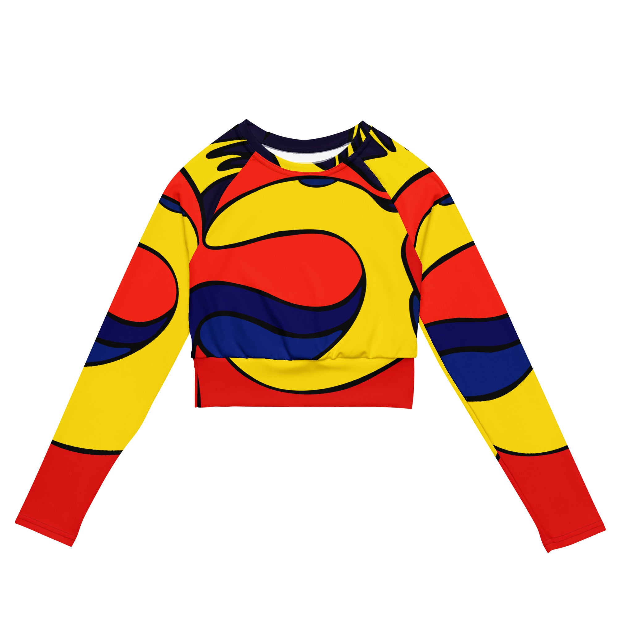 Recycled long-sleeve crop top
