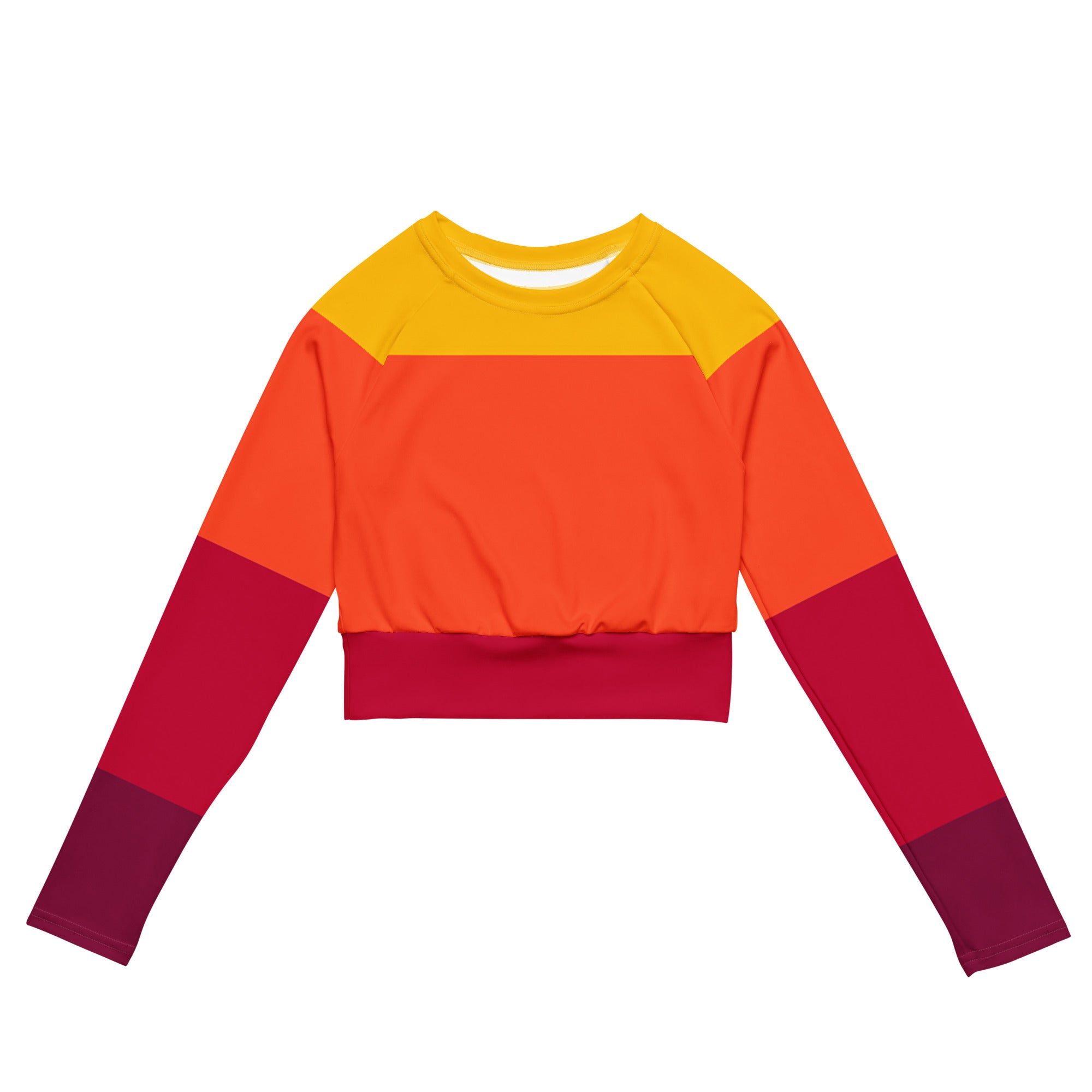 Recycled long-sleeve crop top