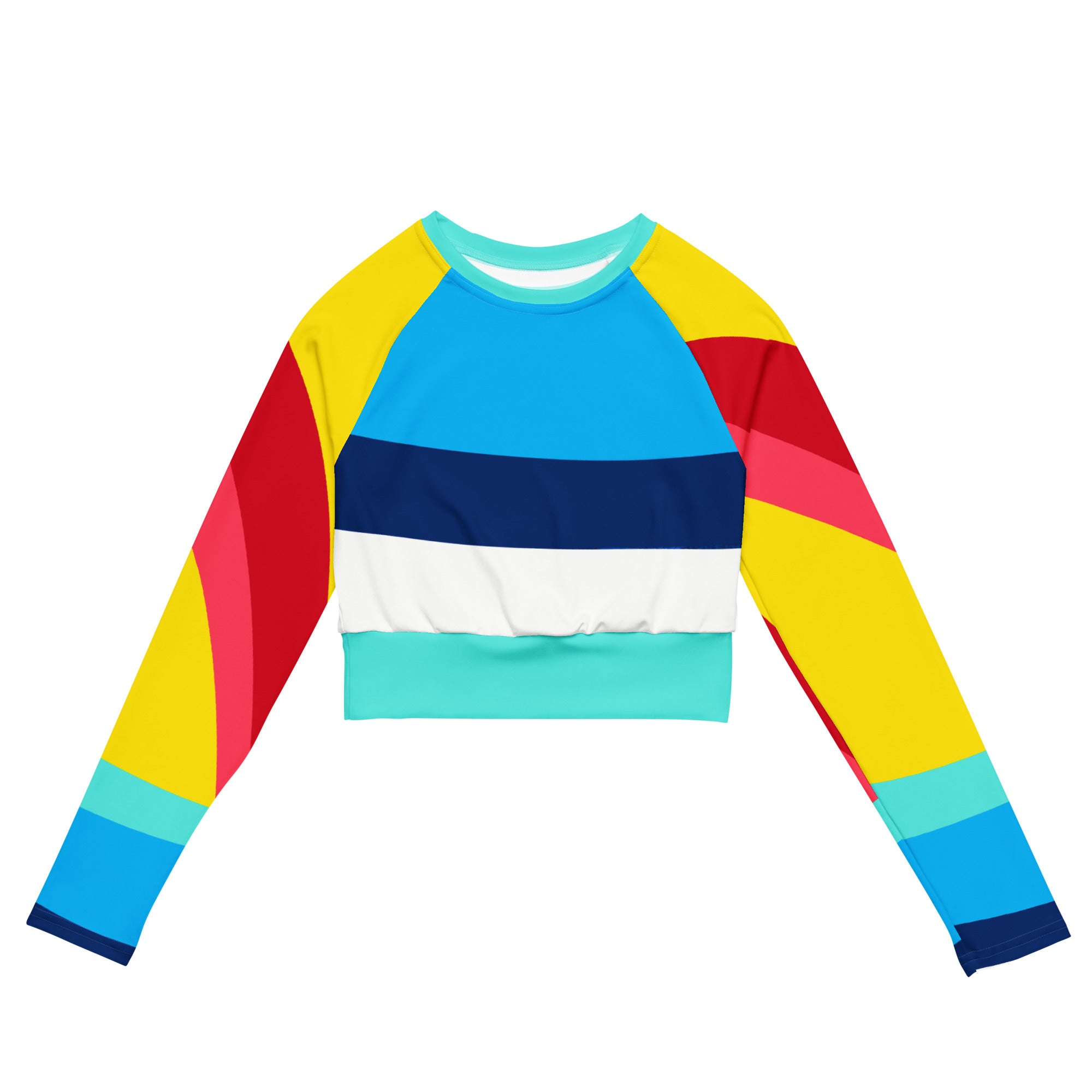 Recycled long-sleeve crop top